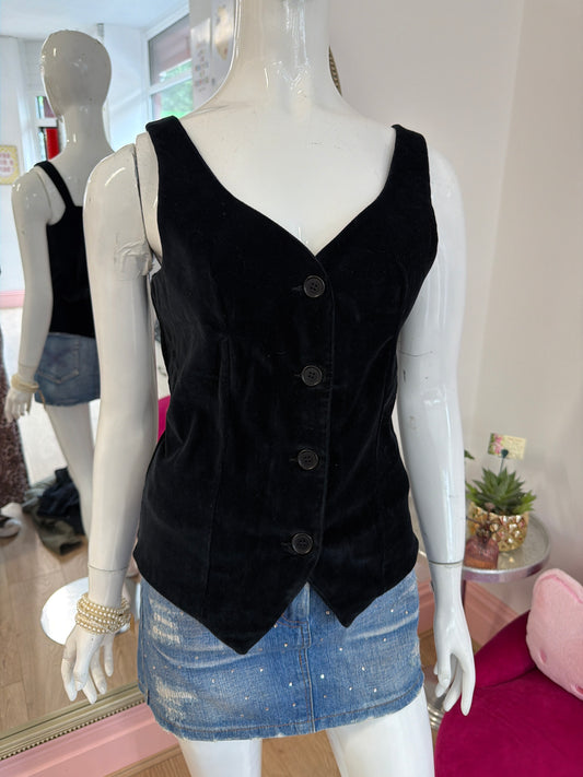 531 Black velvet waistcoat