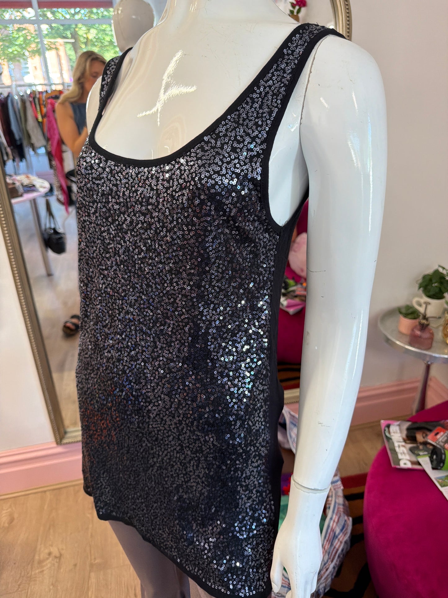 626 Sequin tank top Size Large