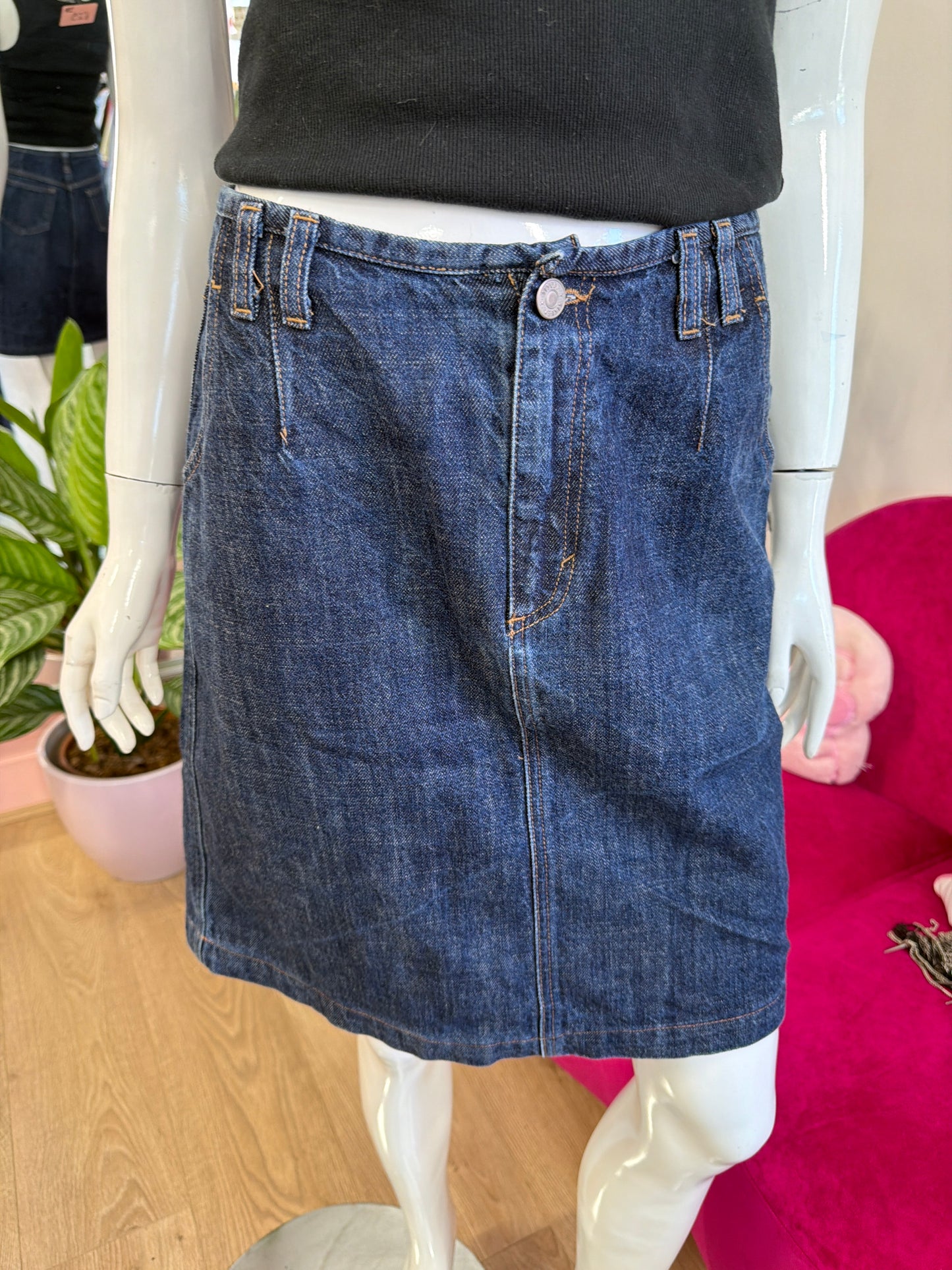 447 Sisley denim midi skirt
