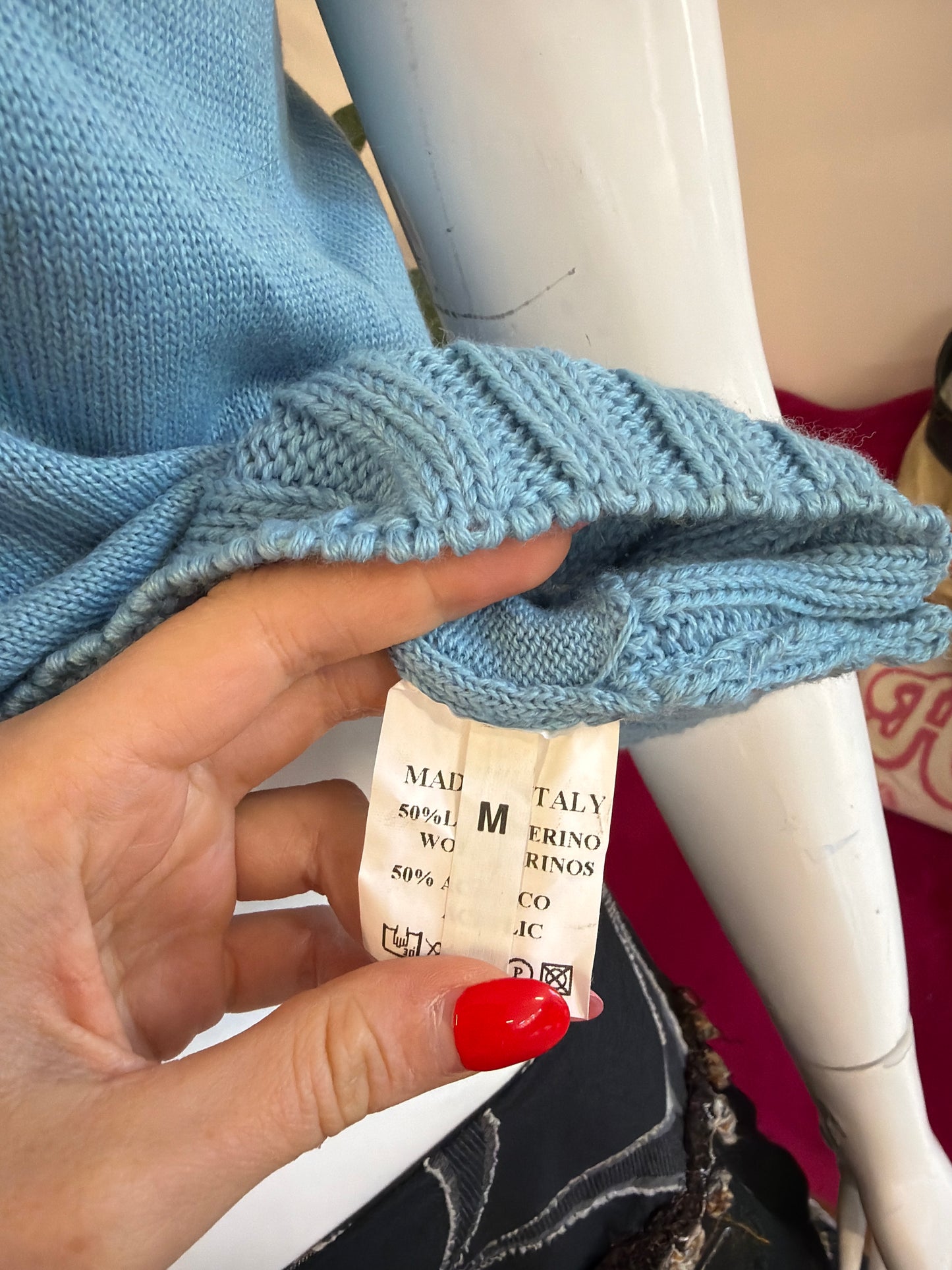 433 blue knit vest