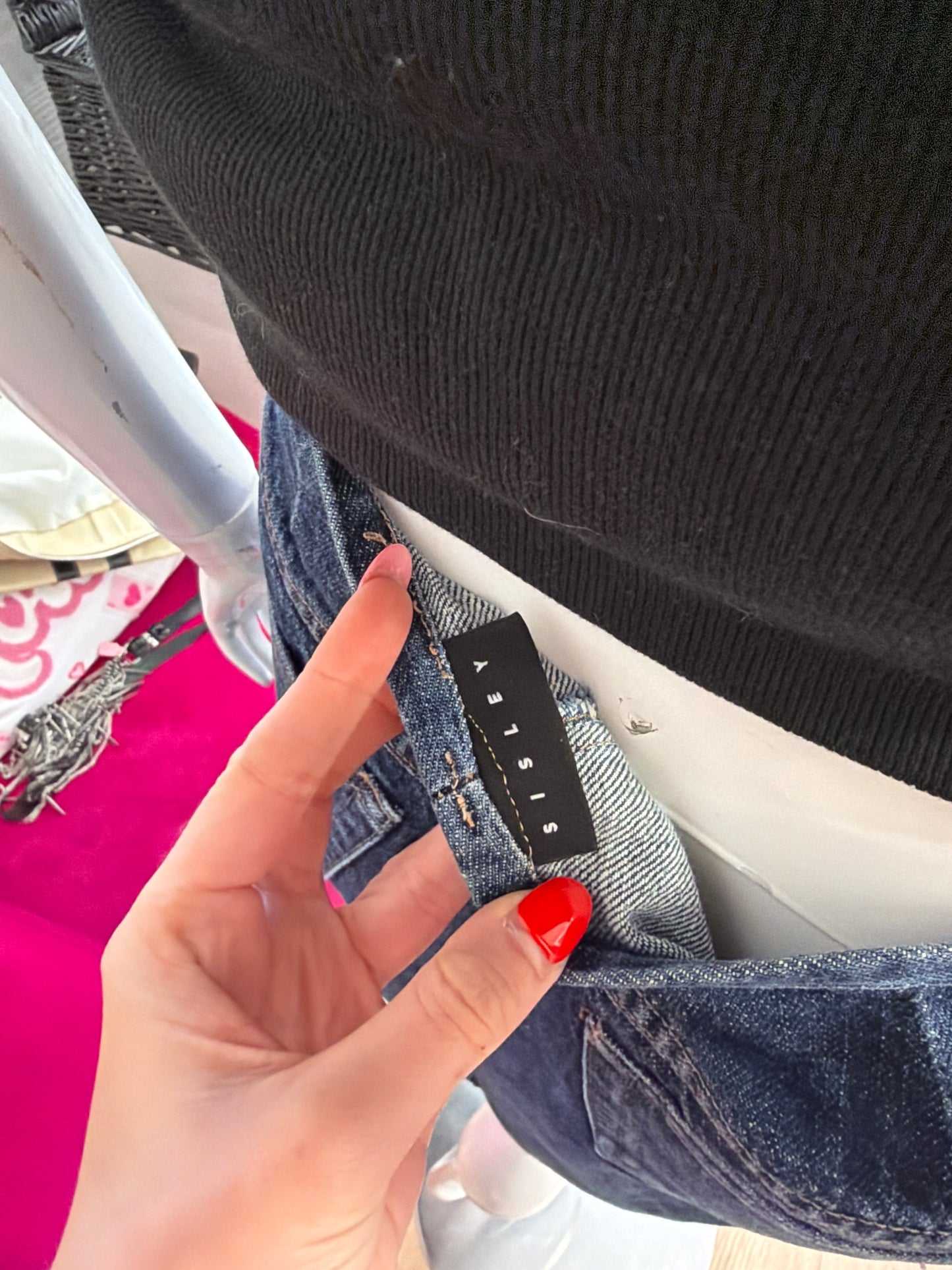 447 Sisley denim midi skirt