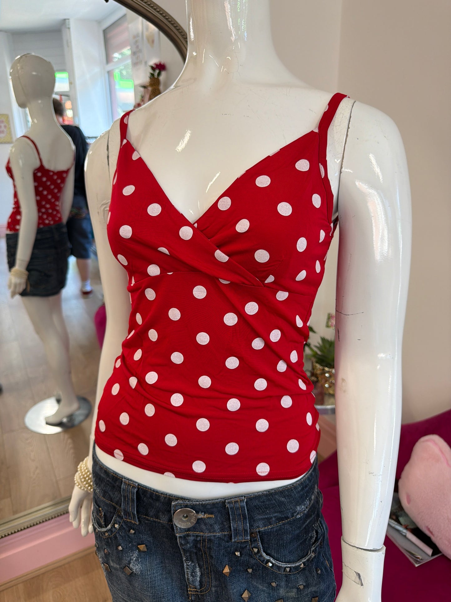 555 Polka dot cami top