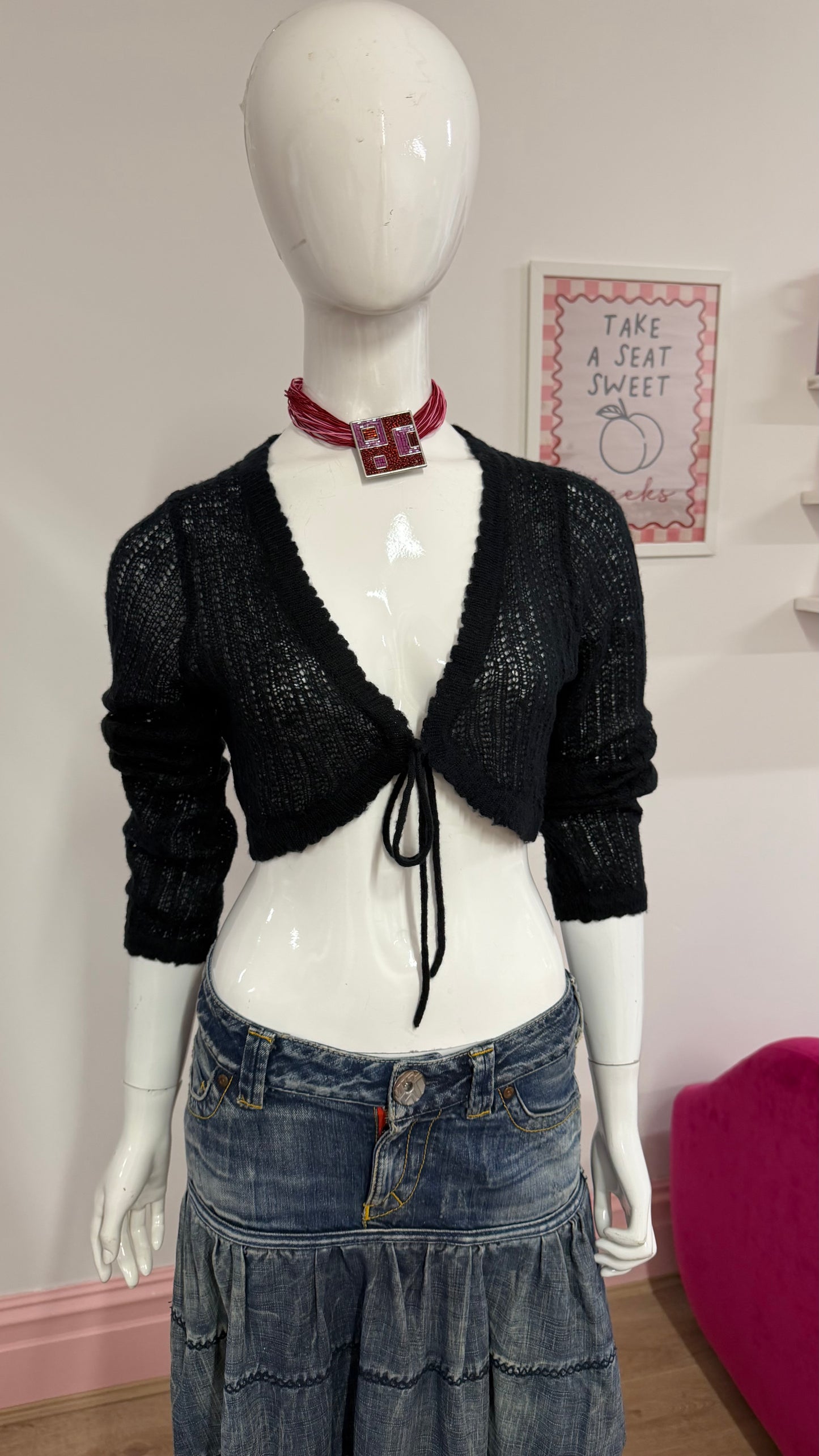 110 Wool net  bolero