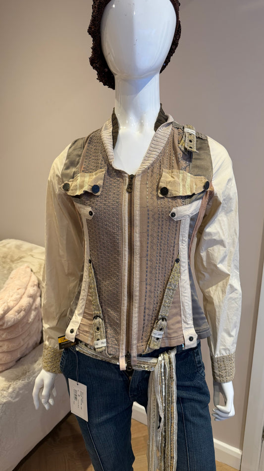 1 Beige Jacket with corset back size uk 10