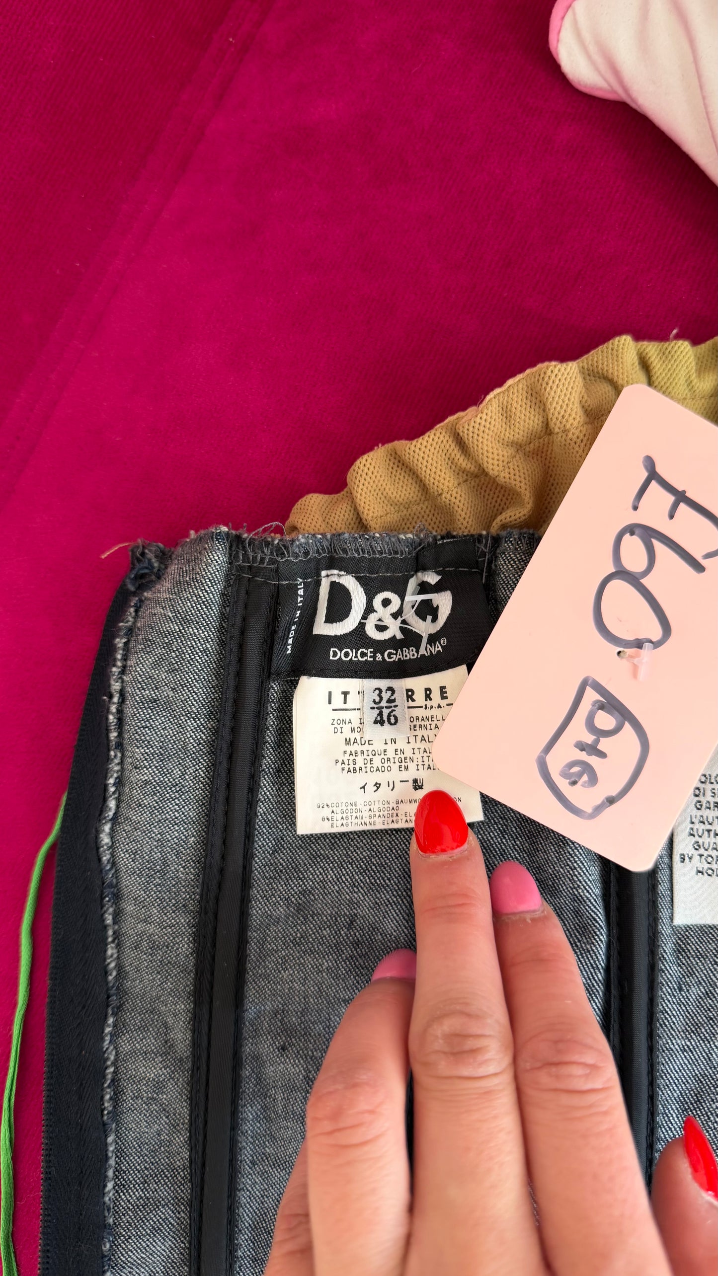 319 Dolce& Gabbana Denim corset top