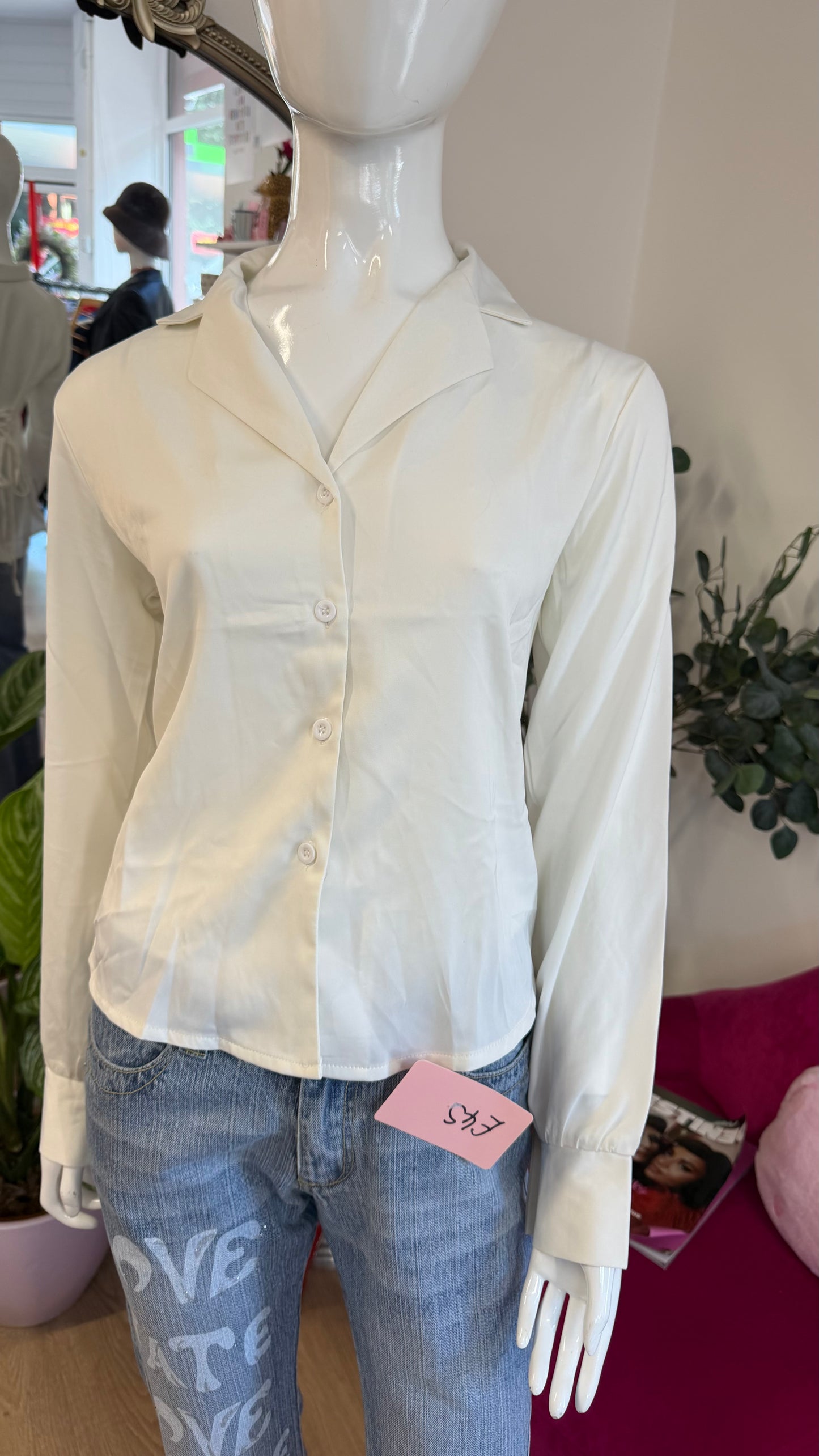 359 White shirt with corset tie back