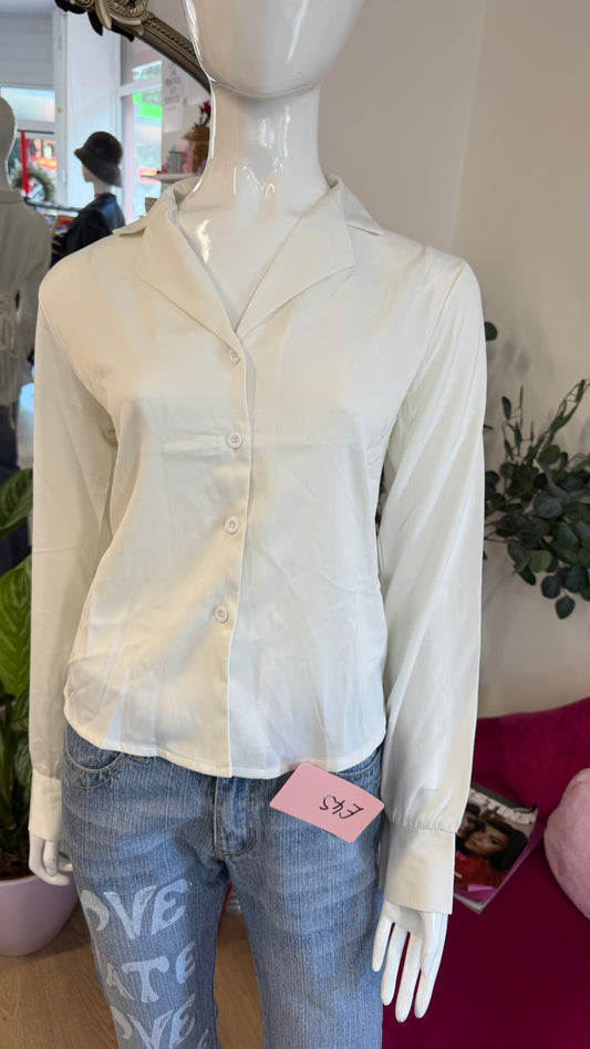 359 White shirt with corset tie back