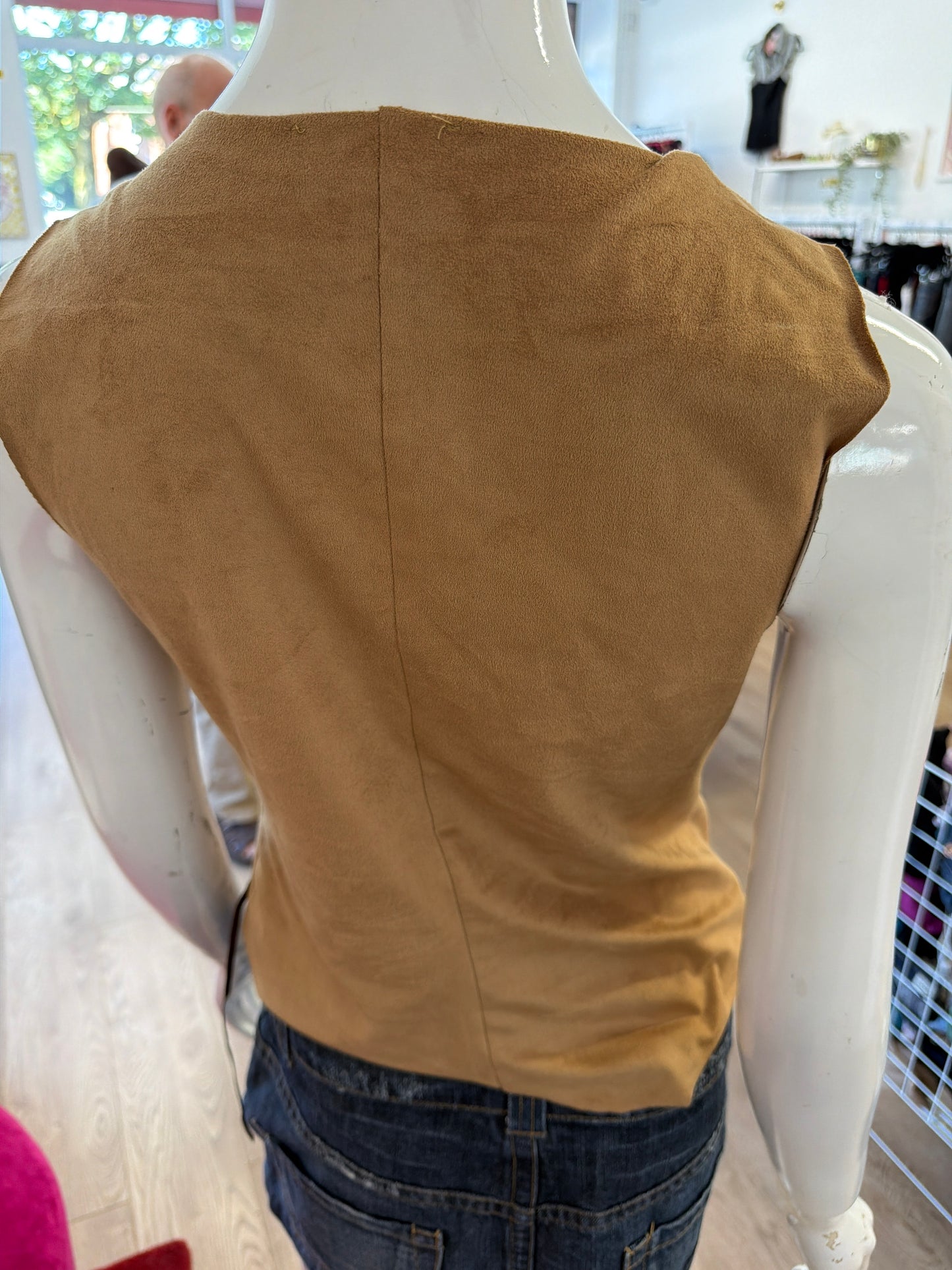 589 Faux suede top