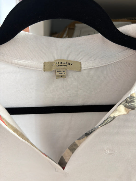 146 White Burberry polo shirt