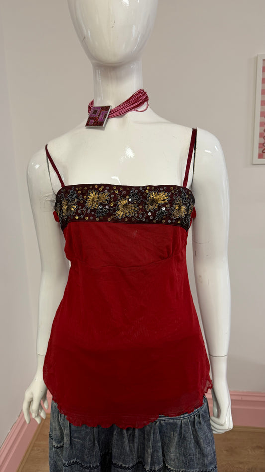 53 Red cami top