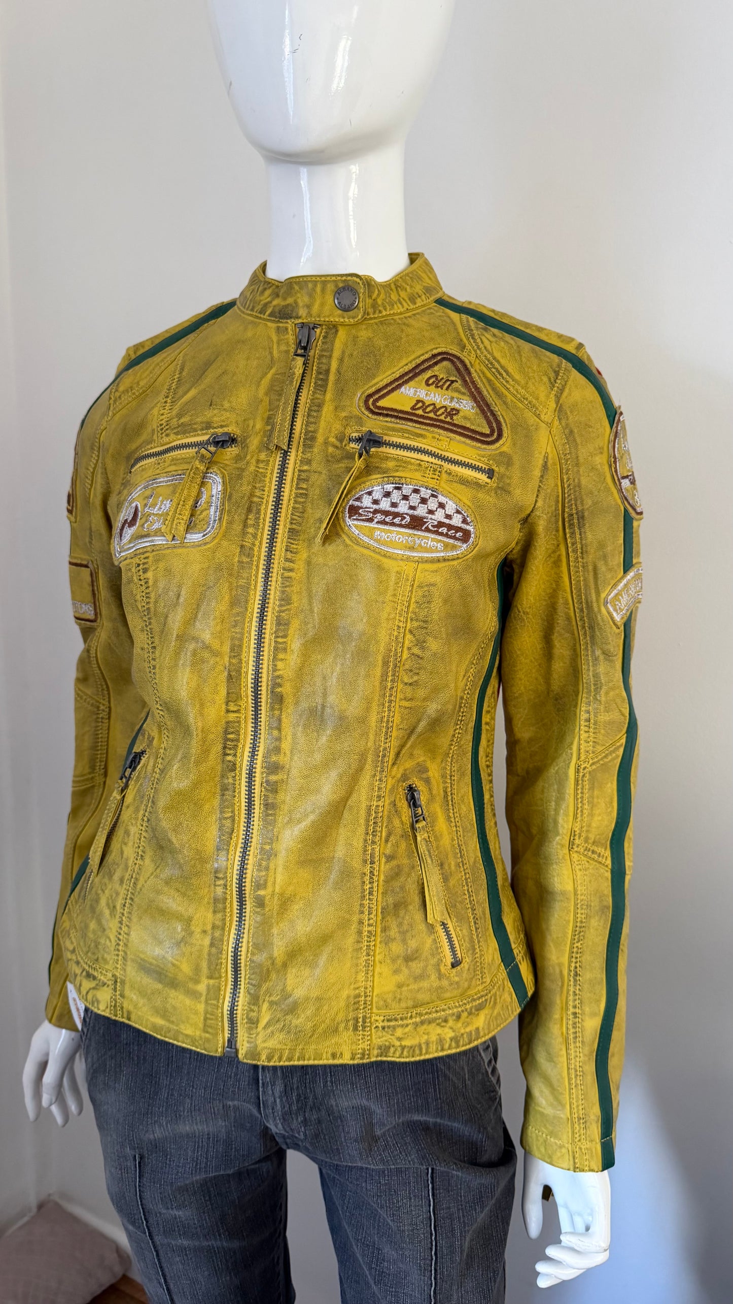 39 Yellow leather jacket