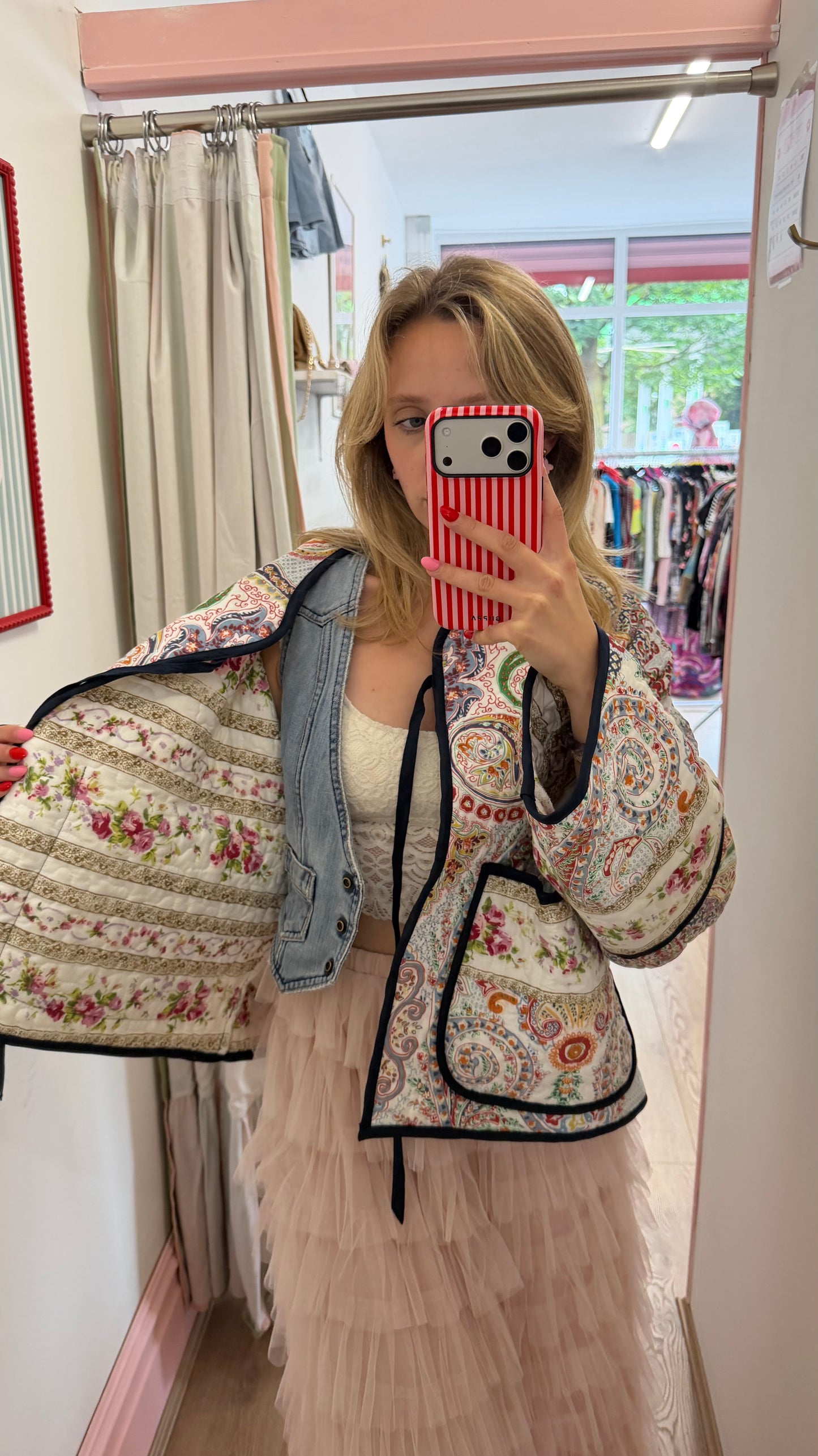 330 Novare by Kerri reworked patchwork jacket