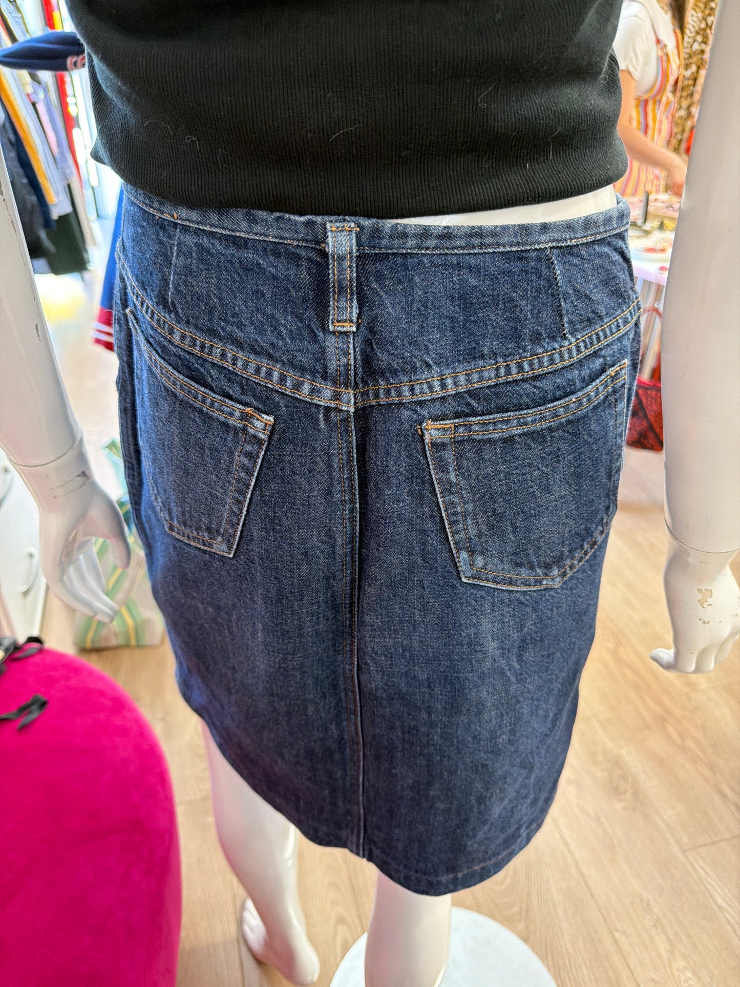 447 Sisley denim midi skirt