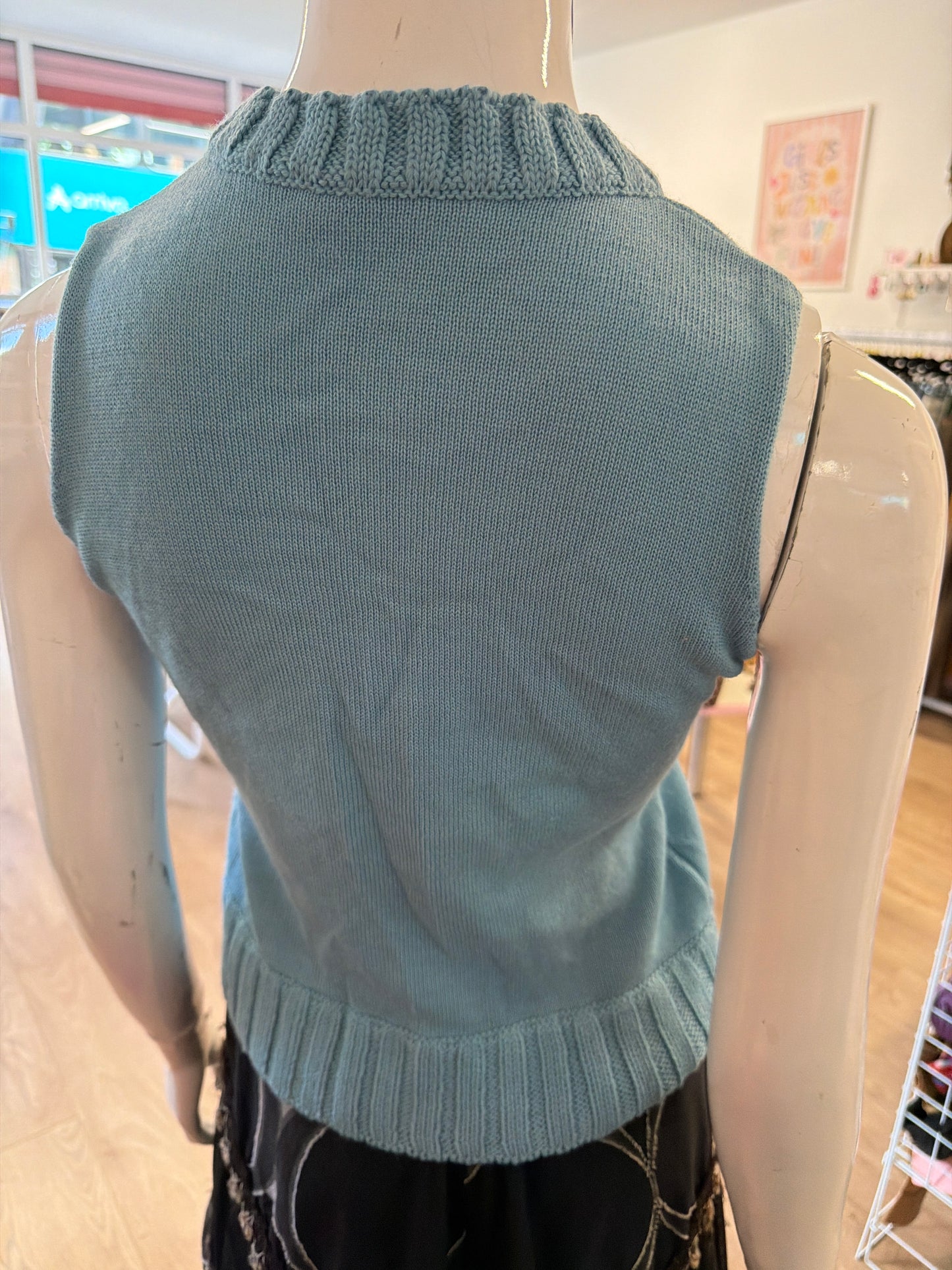 433 blue knit vest