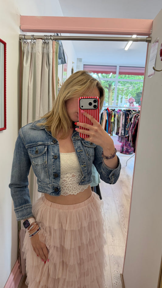 339 guess jeans cropped denim jacket