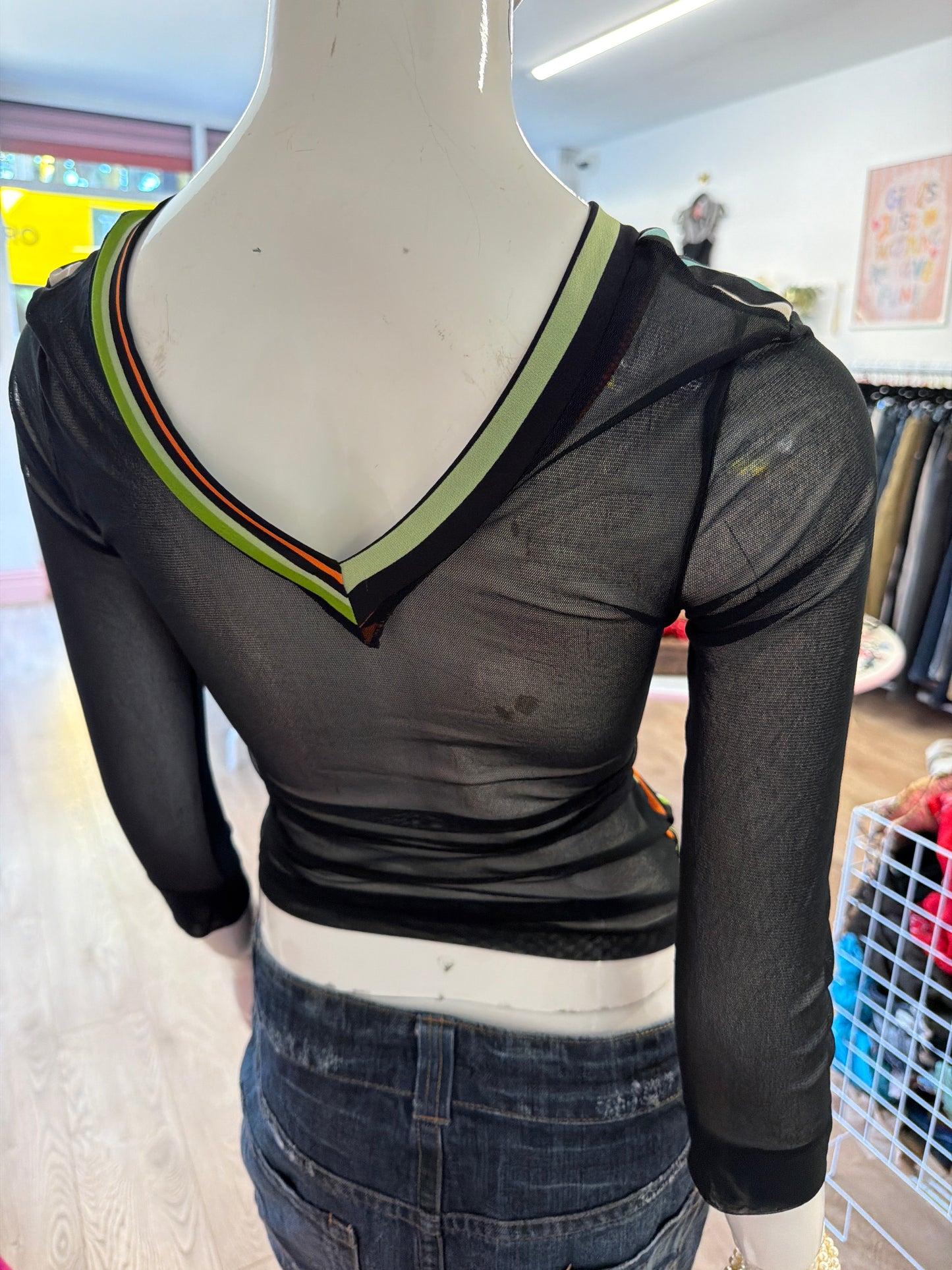 558 Multi coloured striped top
