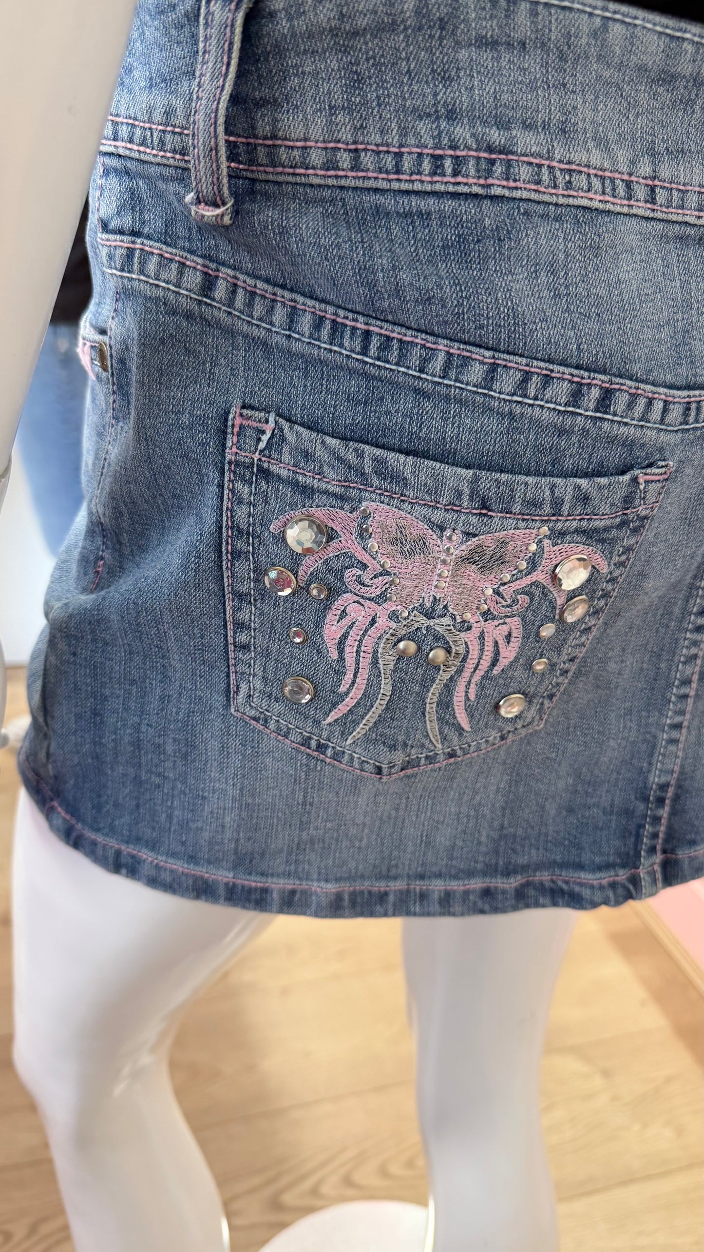 203 motivi denim mini skirt