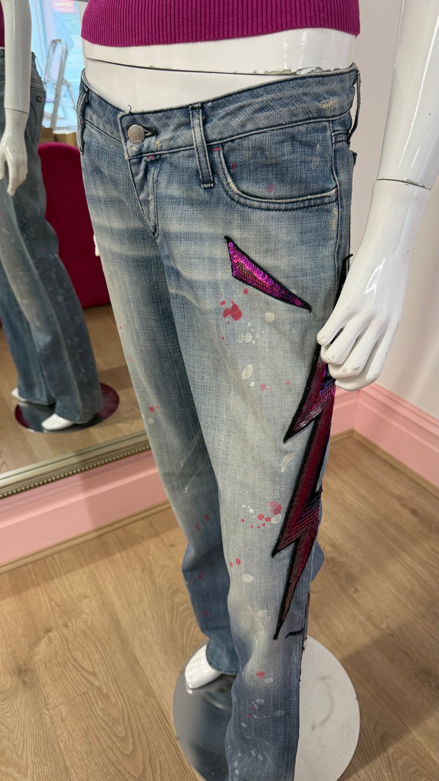 162 Miss Sixty lightening bolt jeans