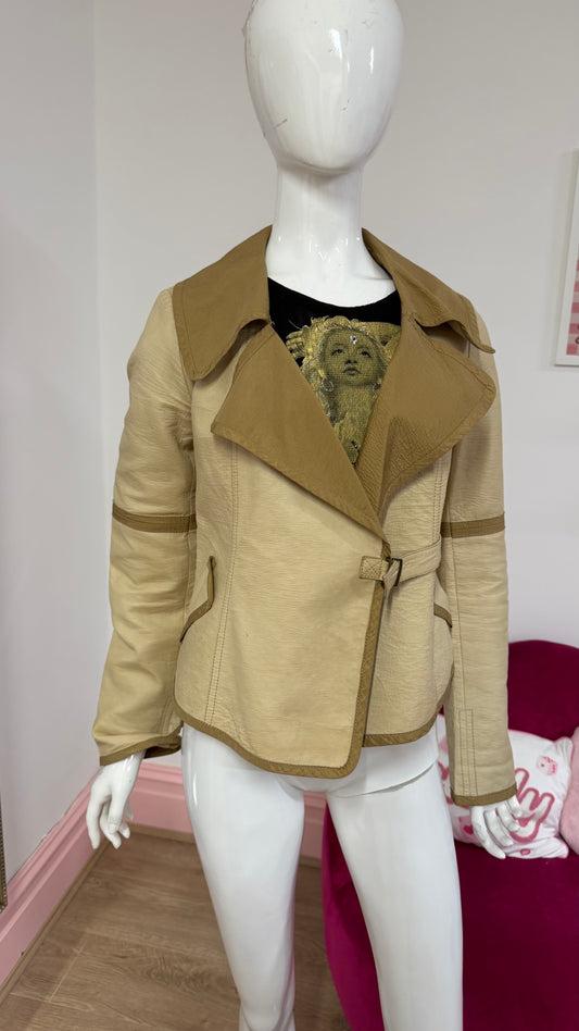 289 Beige leather jacket