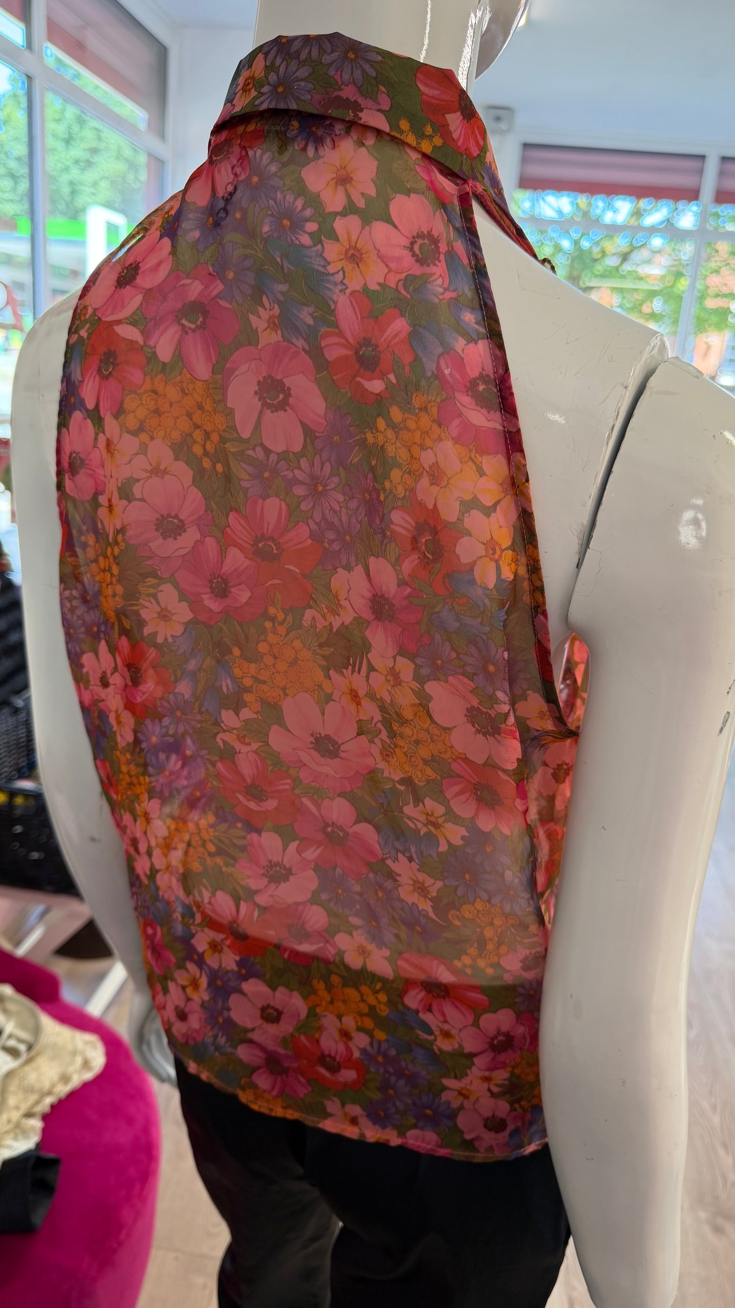 373 Marella floral sleeveless blouse