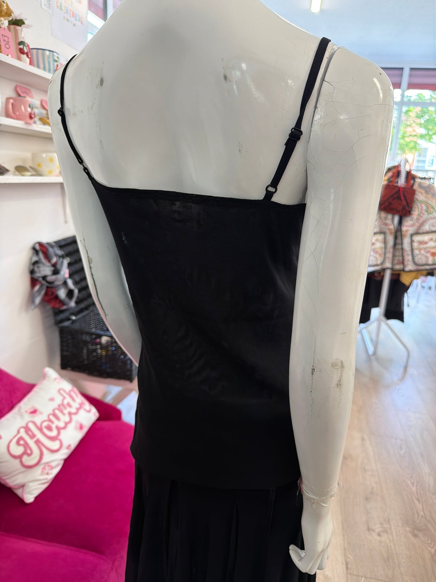 393 Sequin black cami top