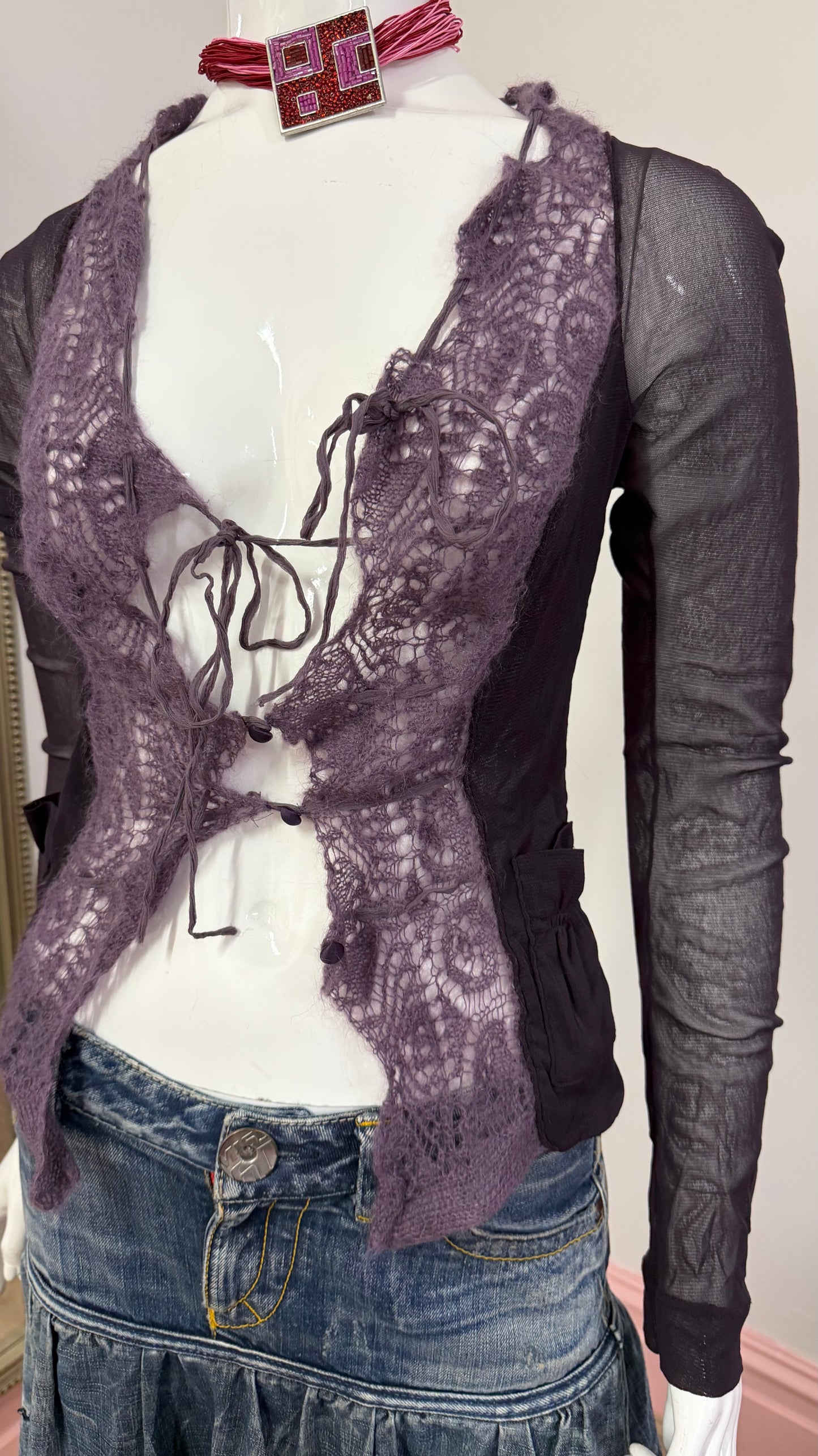90 Purple sheer top