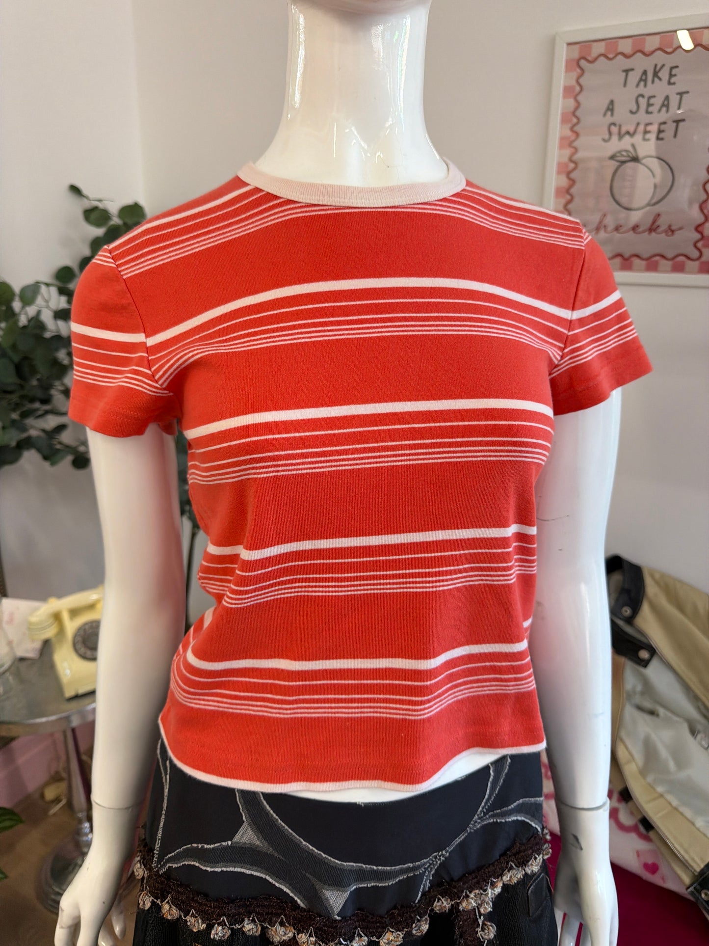 432 Polo Ralph Lauren striped orange top