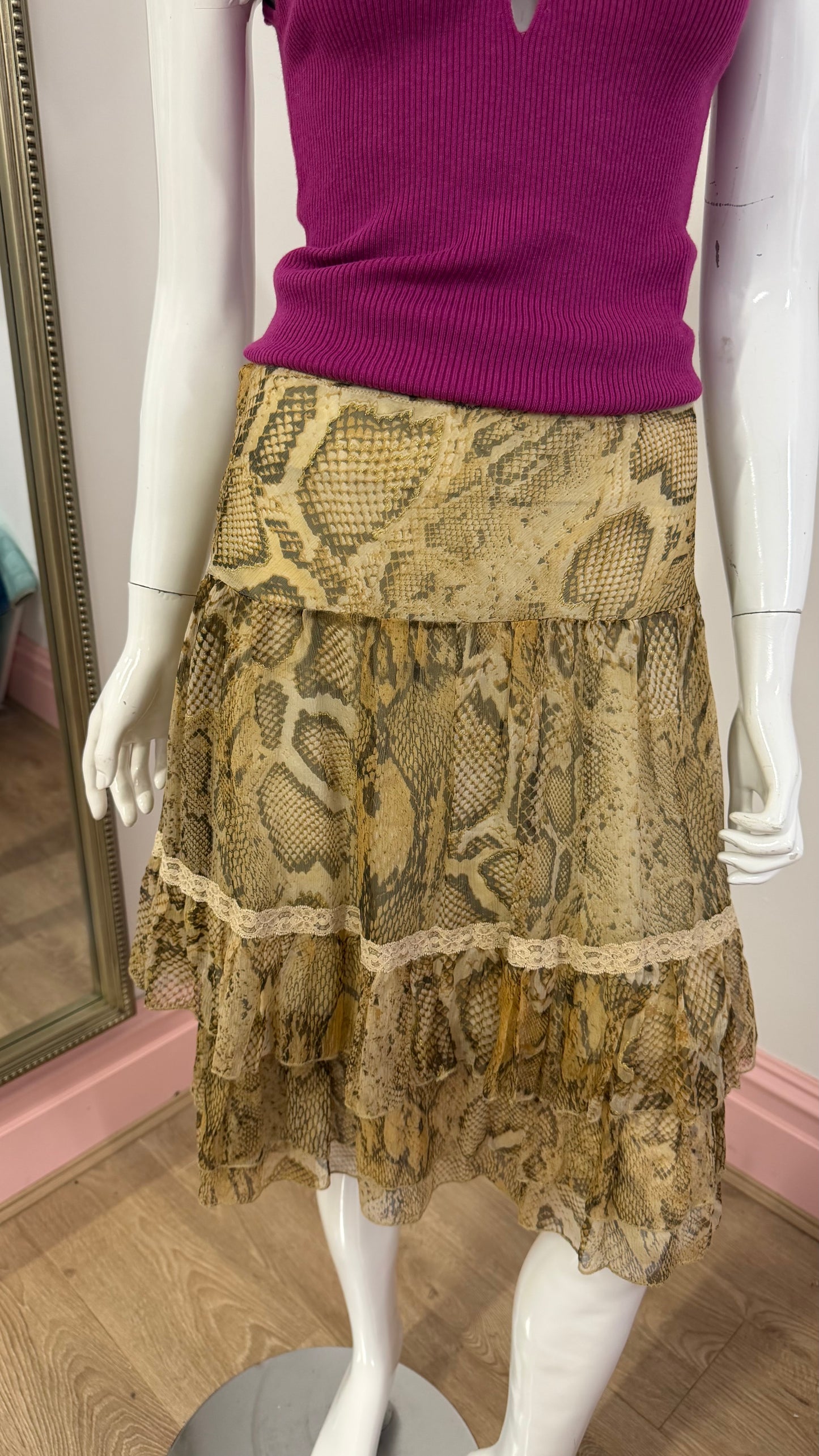 199 Snake print skirt