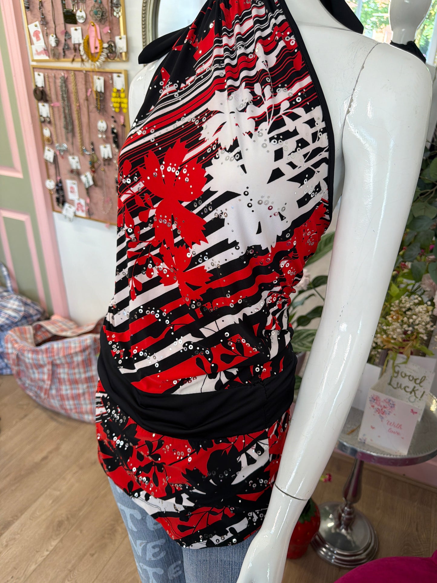 356 Red & White dress/top