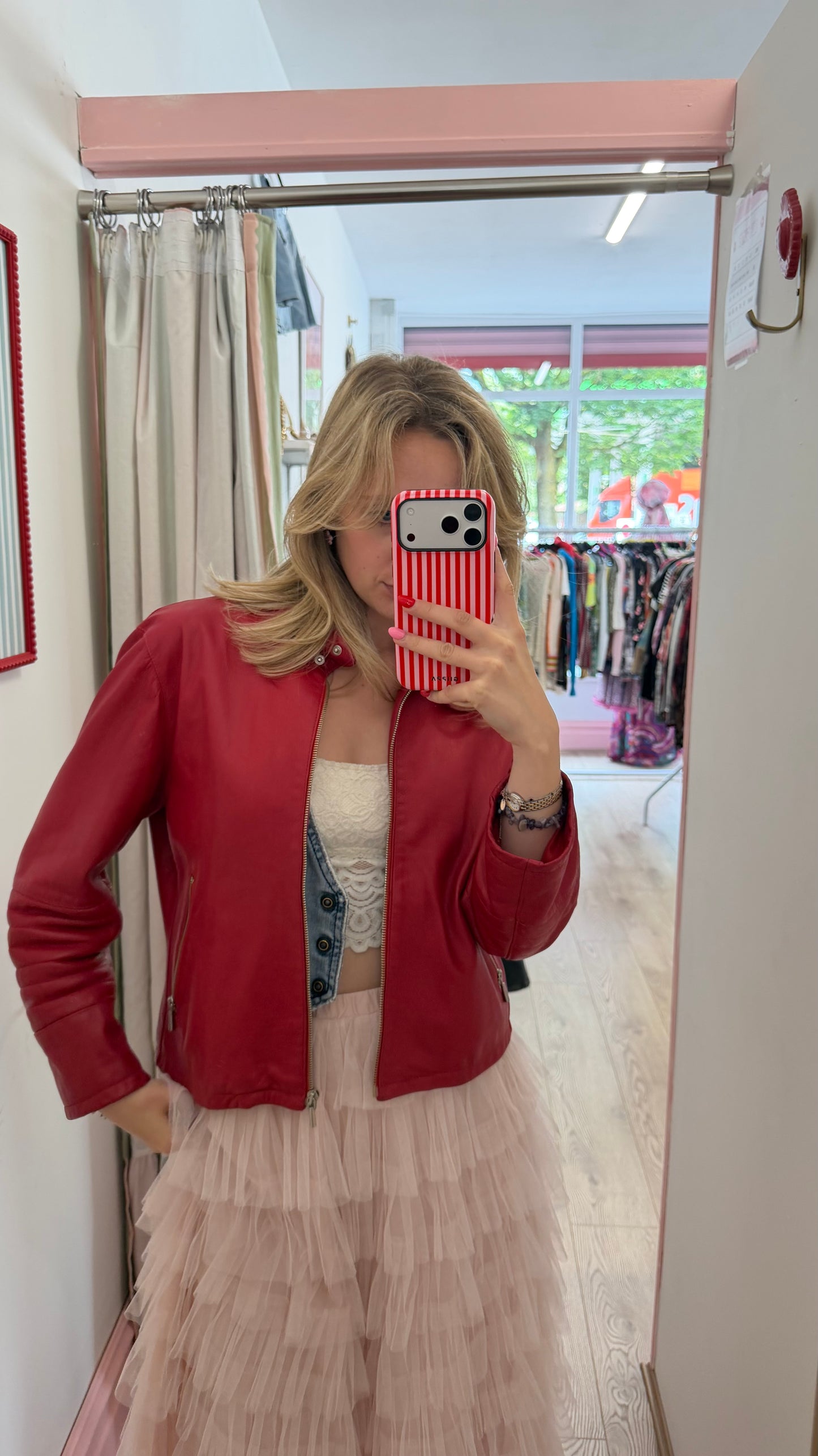 331 Red leather jacket