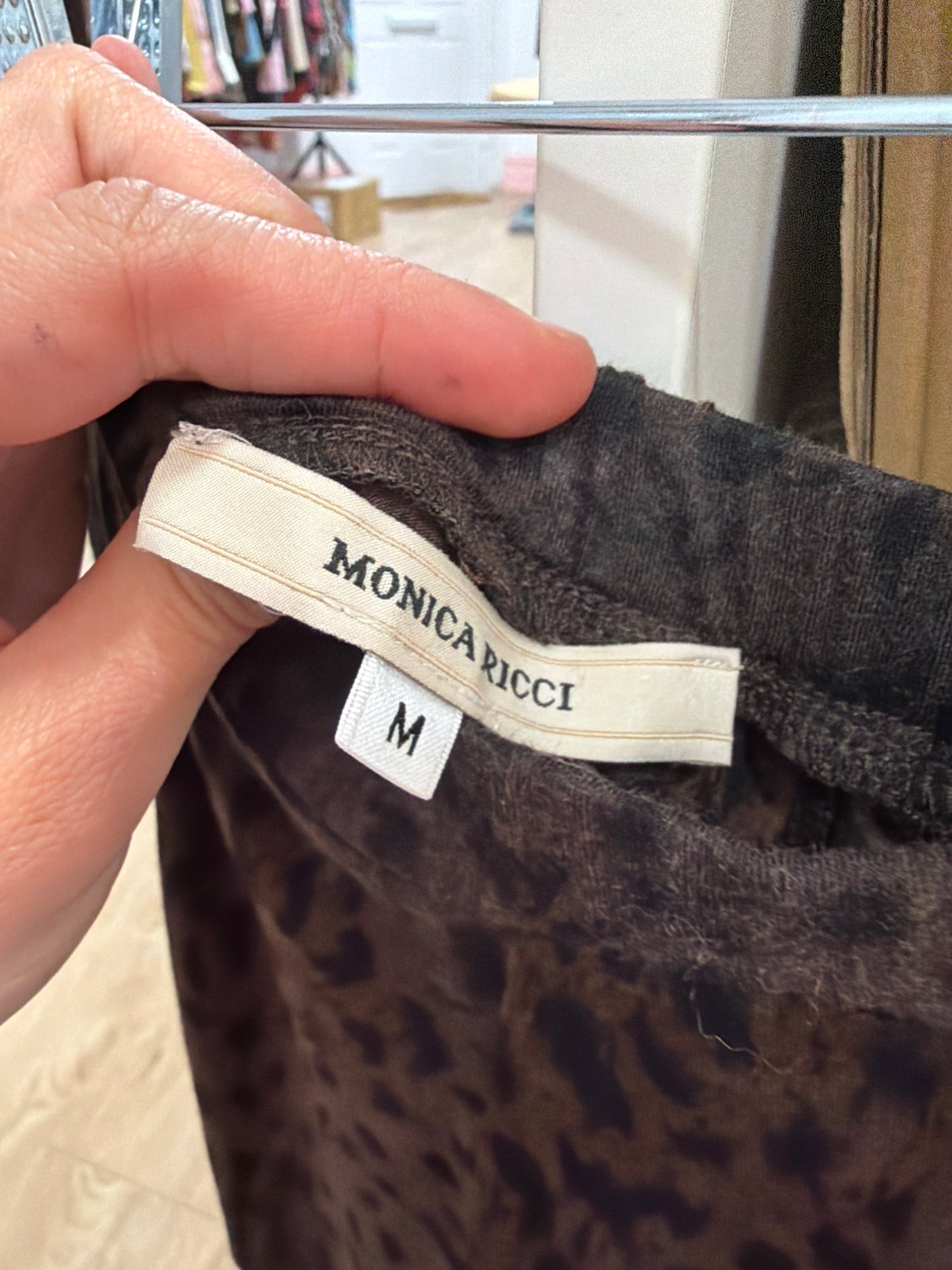 207 leopard print skirt