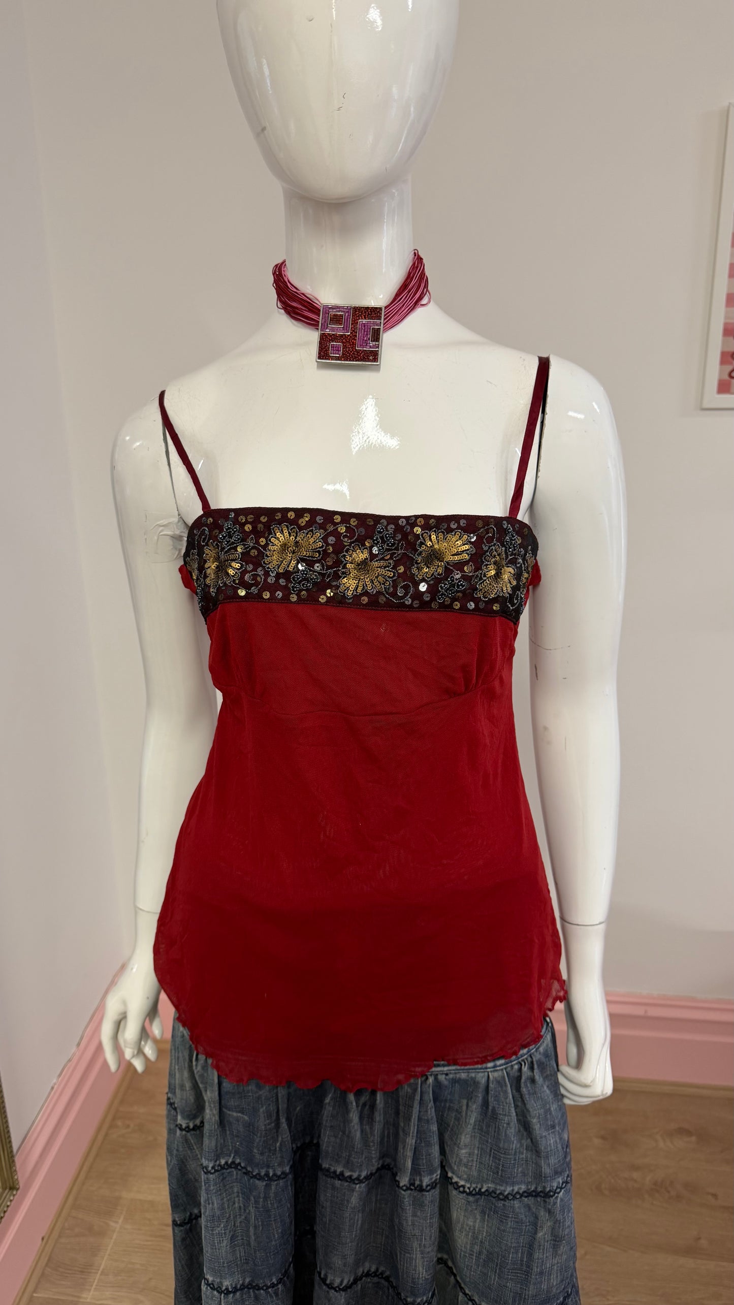 53 Red cami top