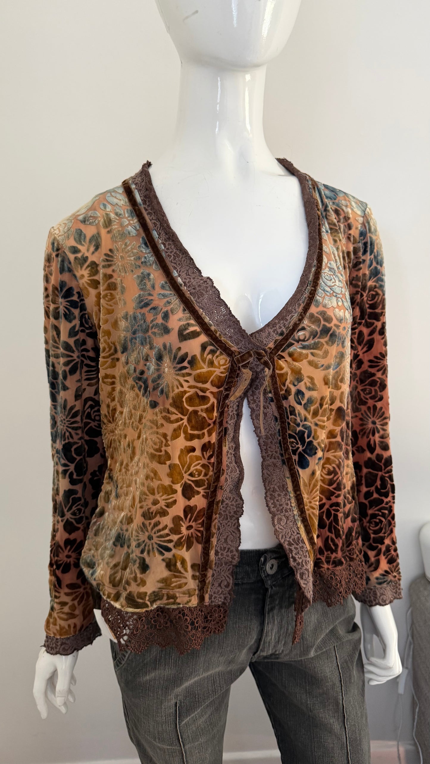 37 Brown velvet top