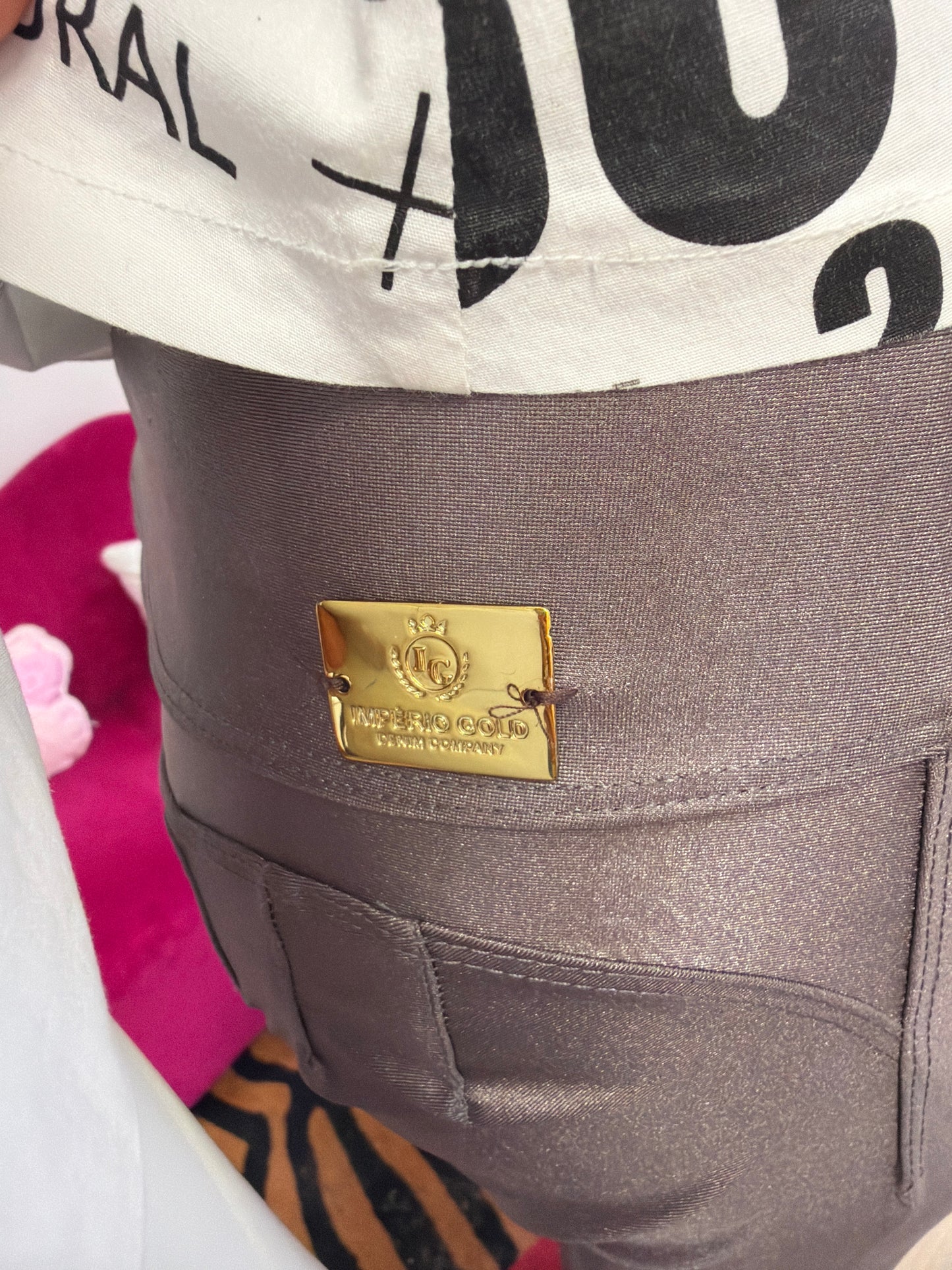 593 Satin Bell Bottomed leggings Size Small
