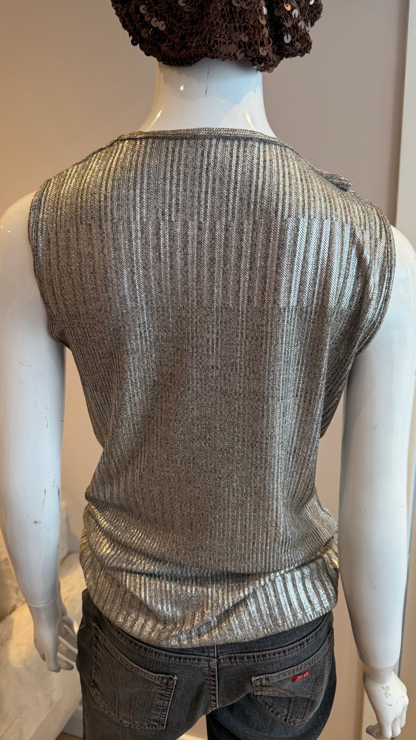 11 Silver ribbed top