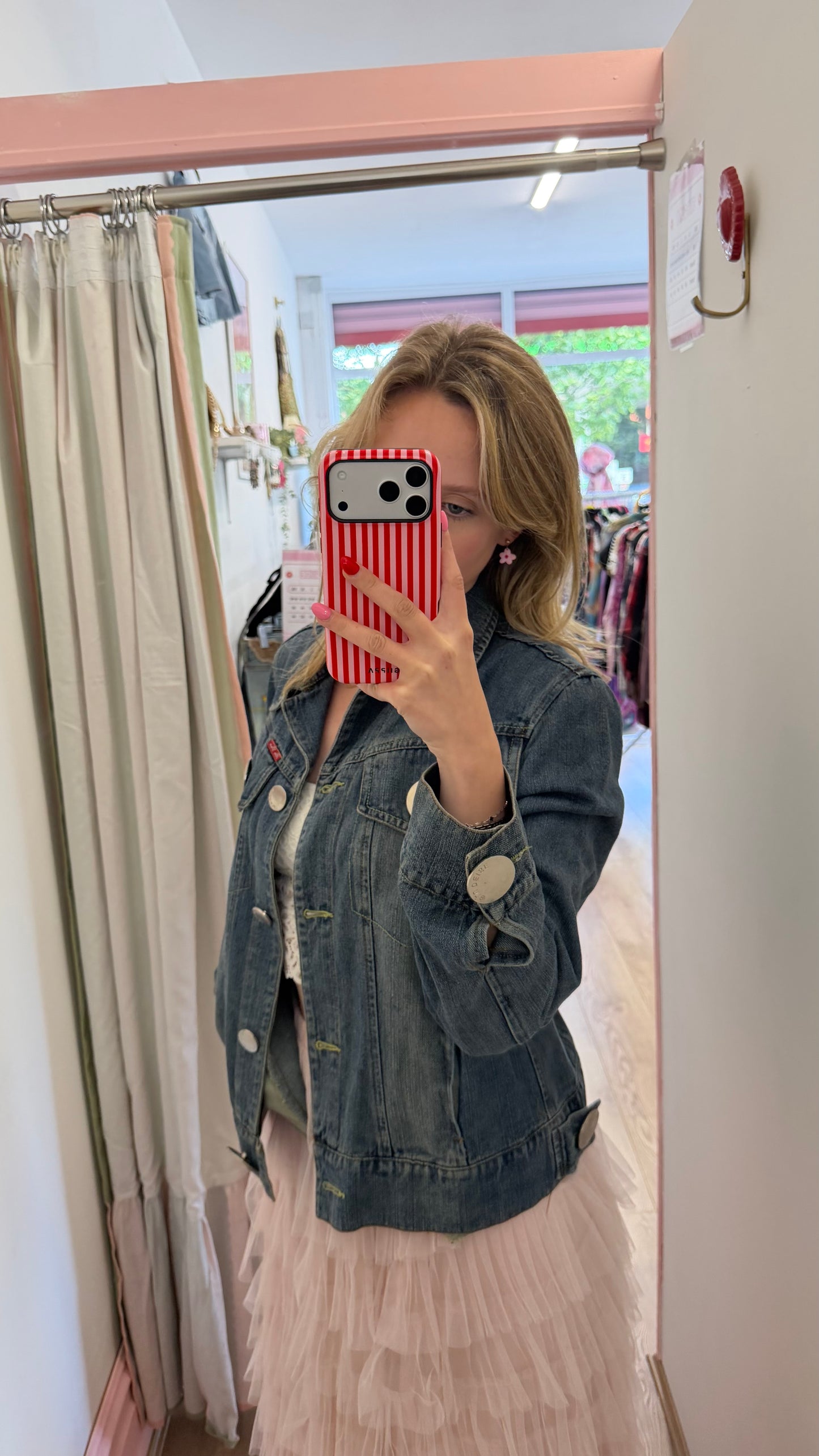 336 denim jacket with big buttons