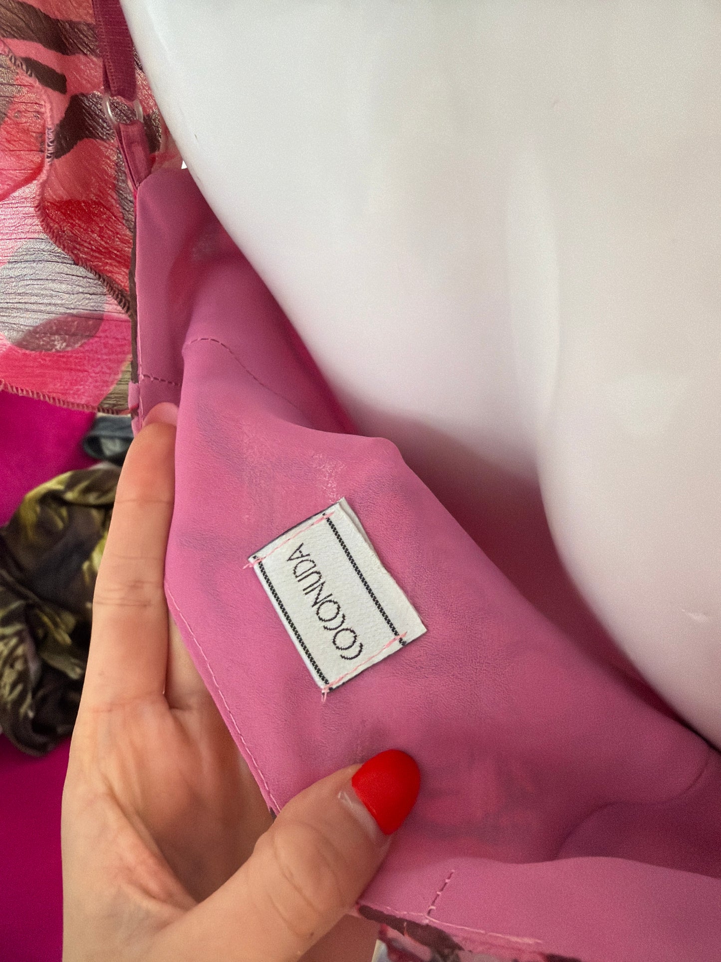 450 pink mesh dress