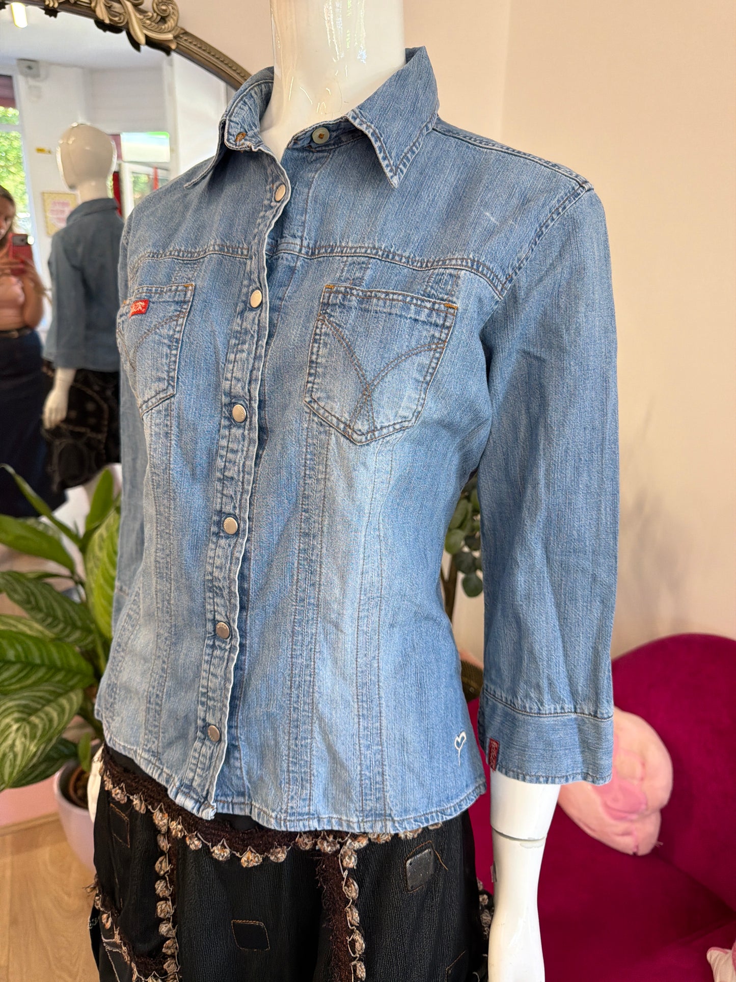 437 Denim shirt button up