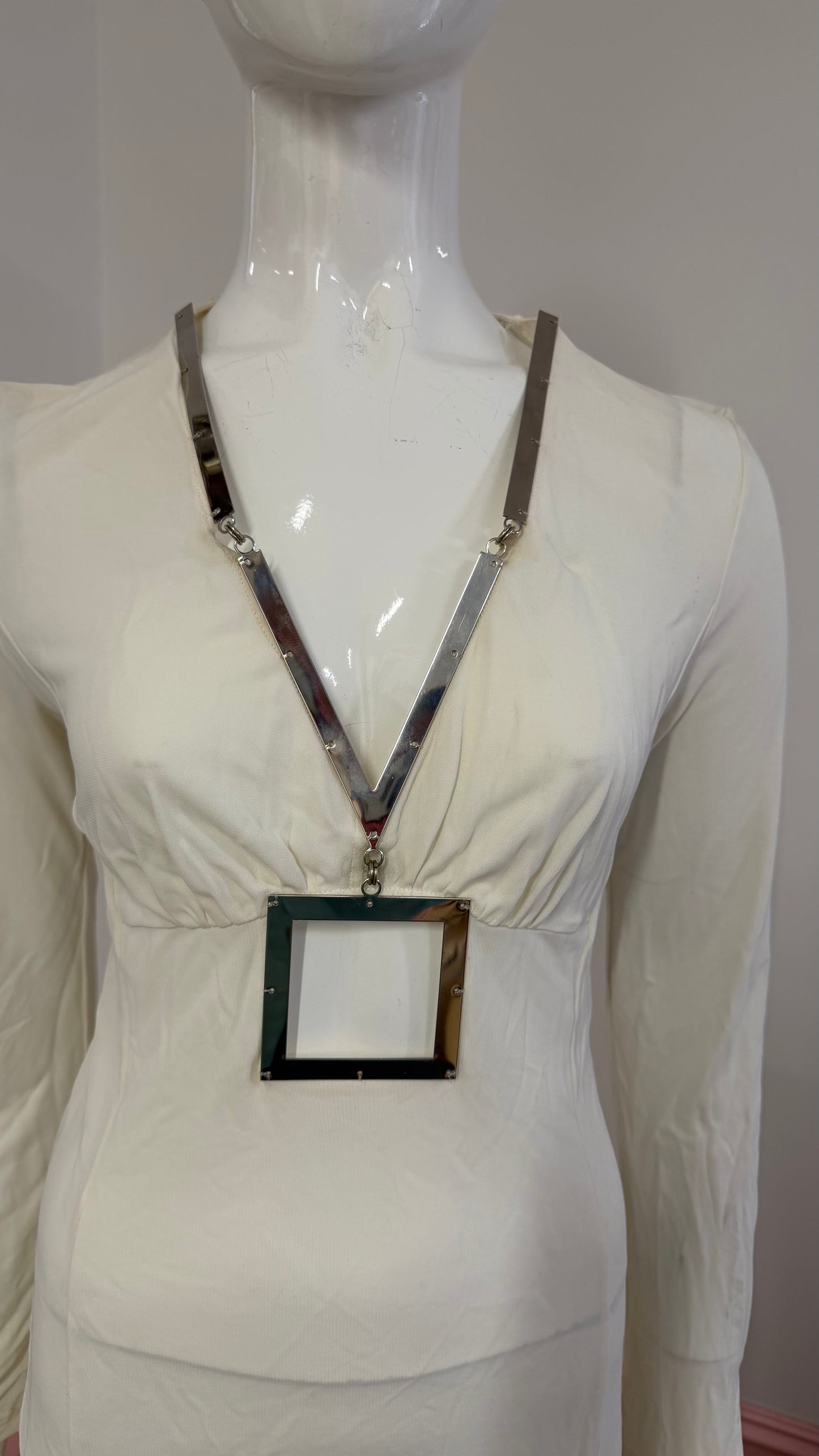 213 Paco Rabanne white dress