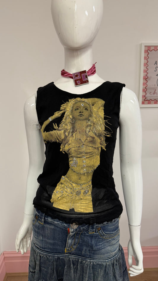 142 Black sheer top