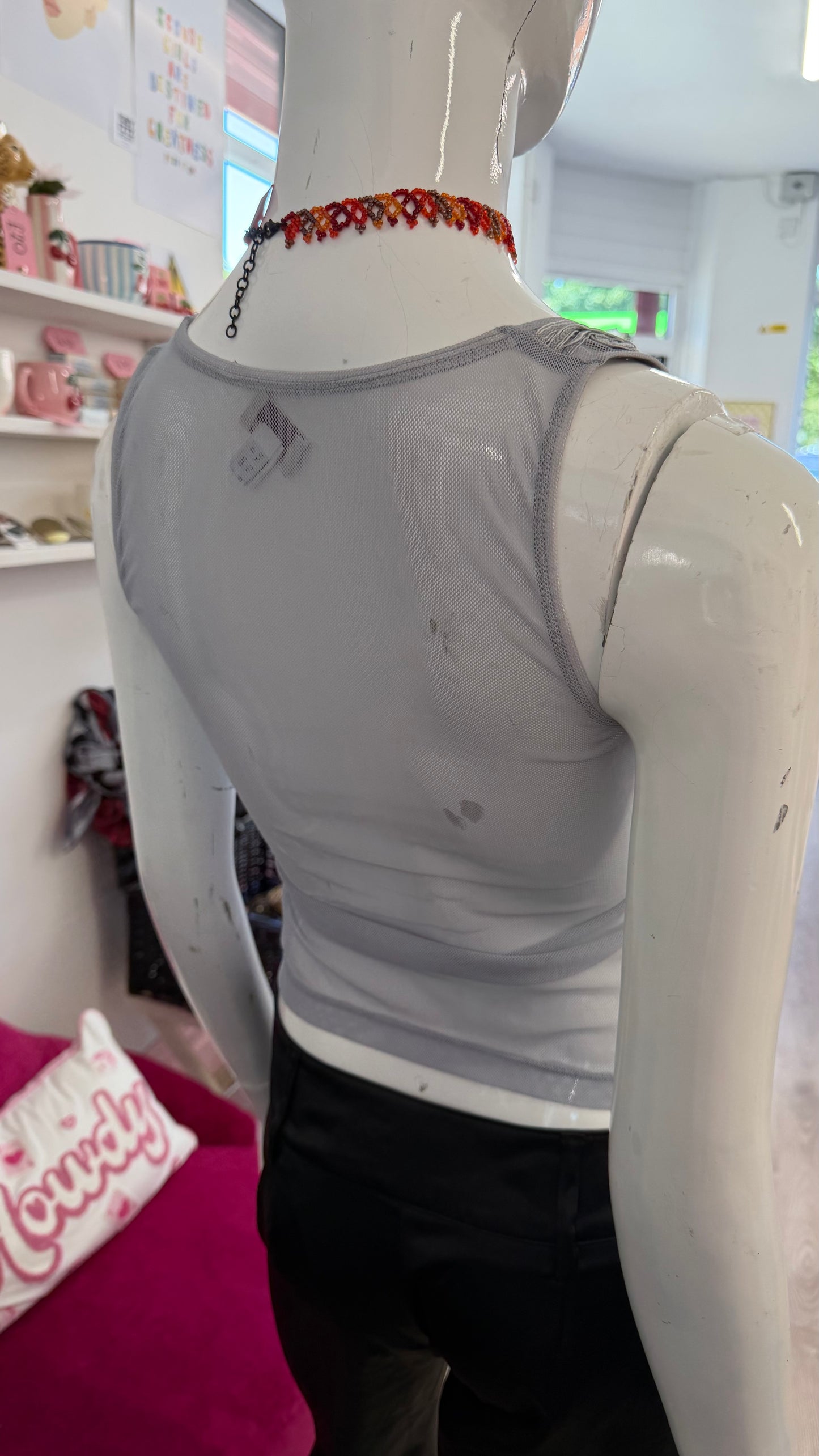 379 Armani sheer detailed top