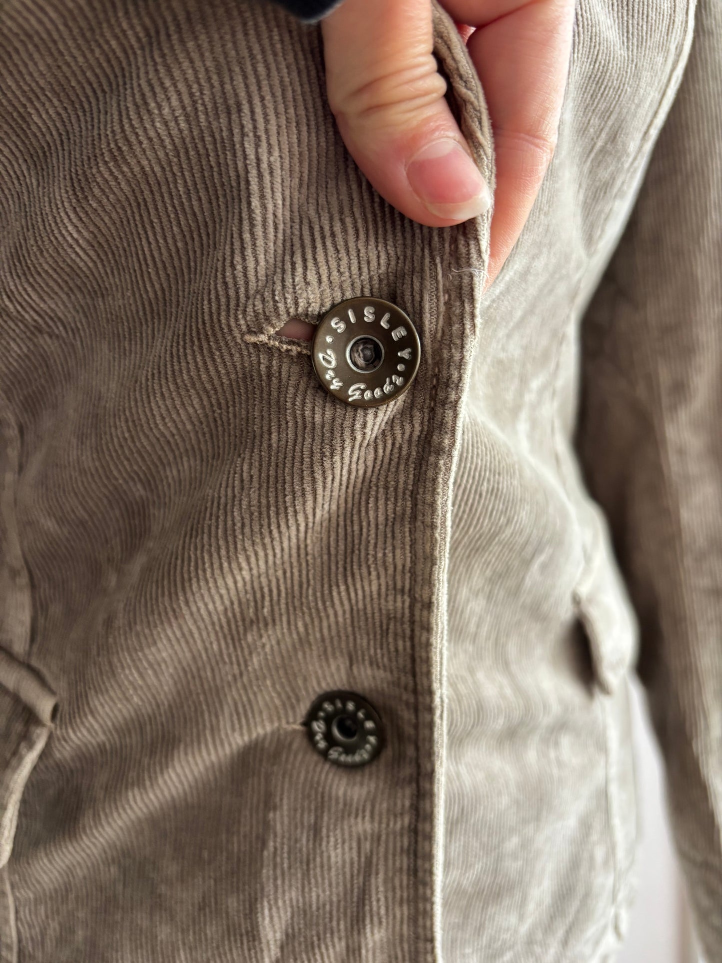 Beige Sisley Corduroy Jacket