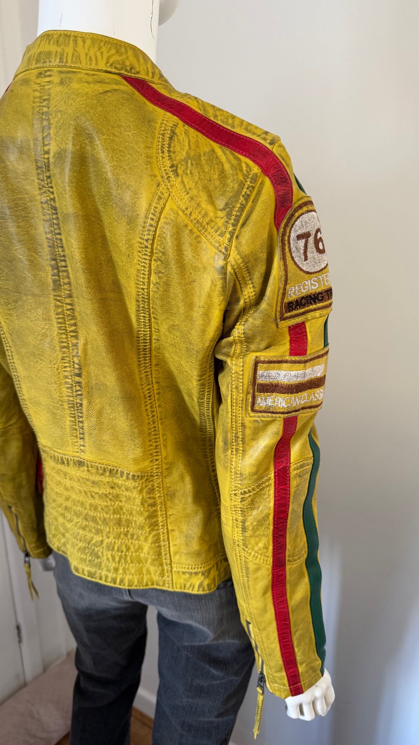39 Yellow leather jacket