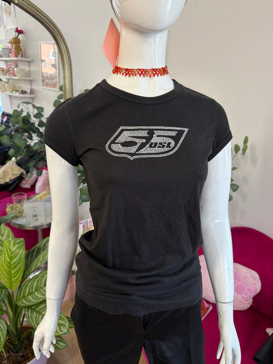 368 55DSL rhinestoned t shirt