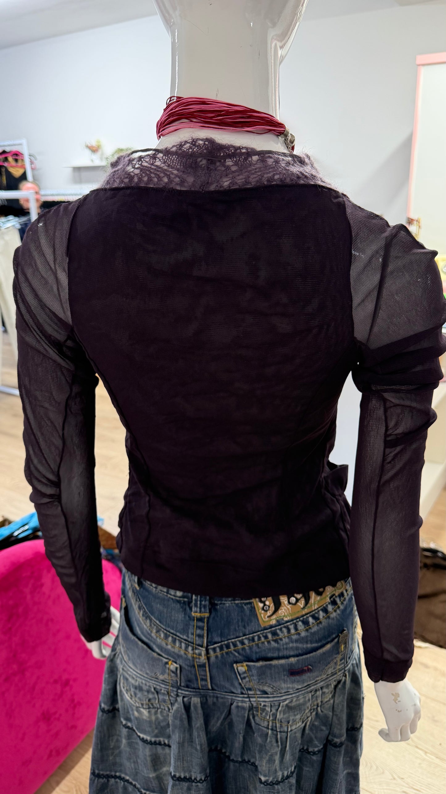 90 Purple sheer top