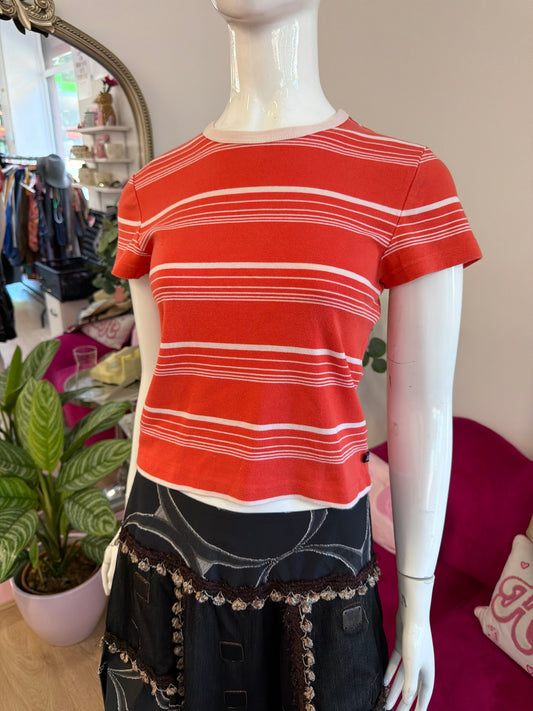 432 Polo Ralph Lauren striped orange top