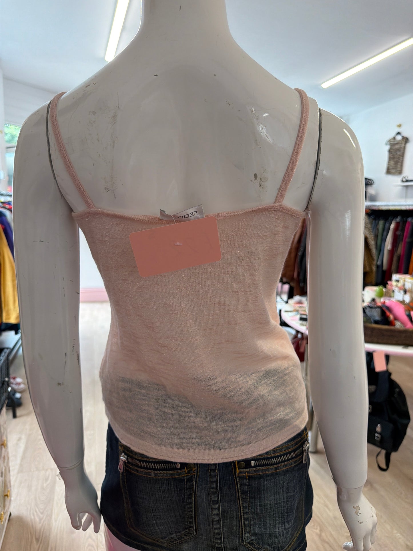646 Baby pink cami top size Small