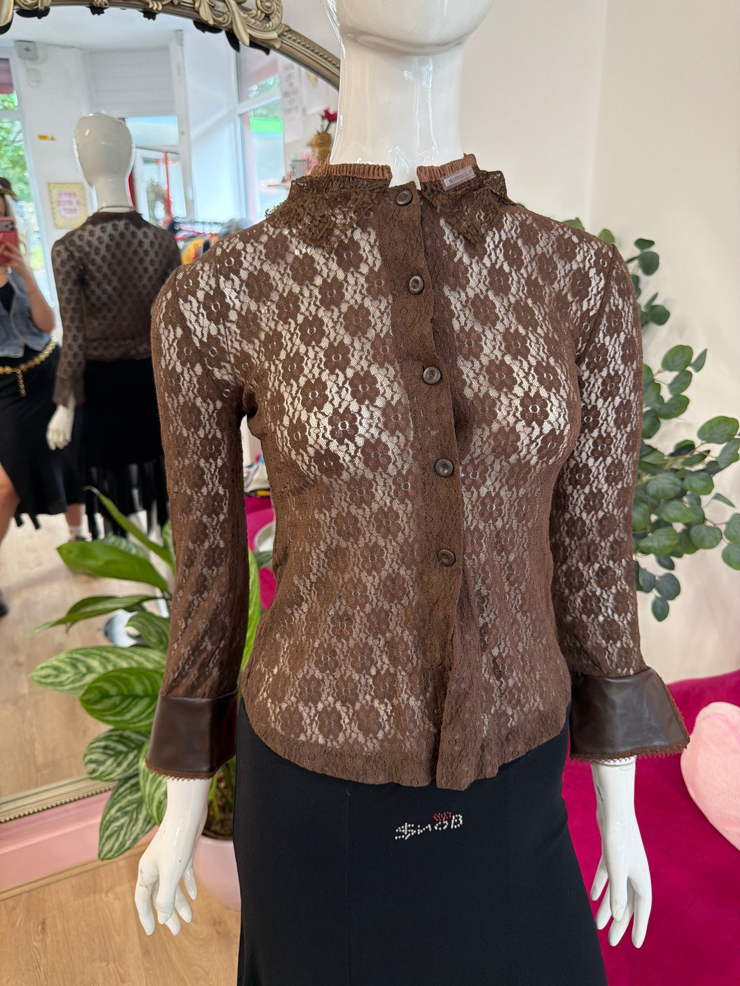 461 Brown lace shirt