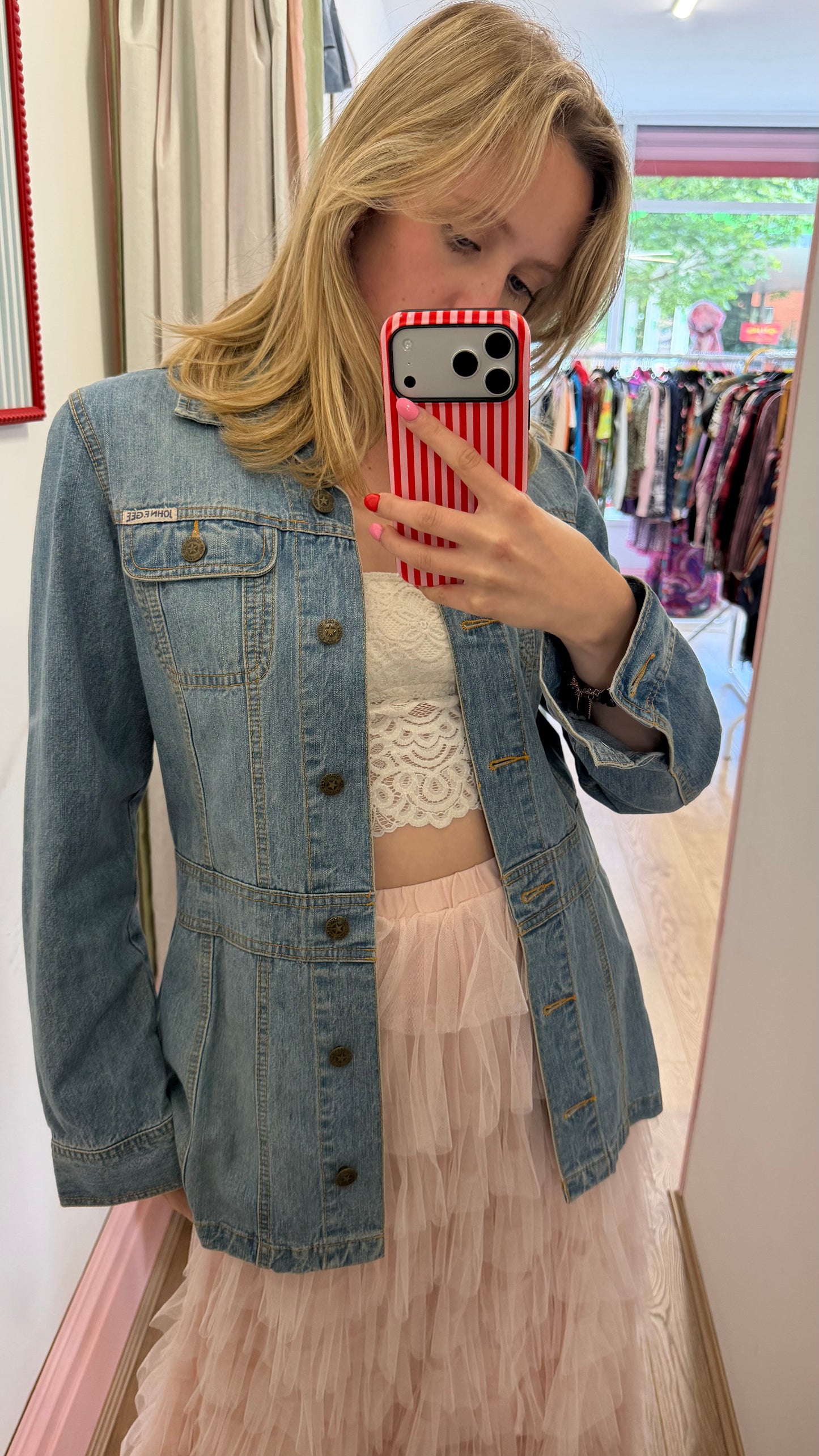 341 like blue denim jacket