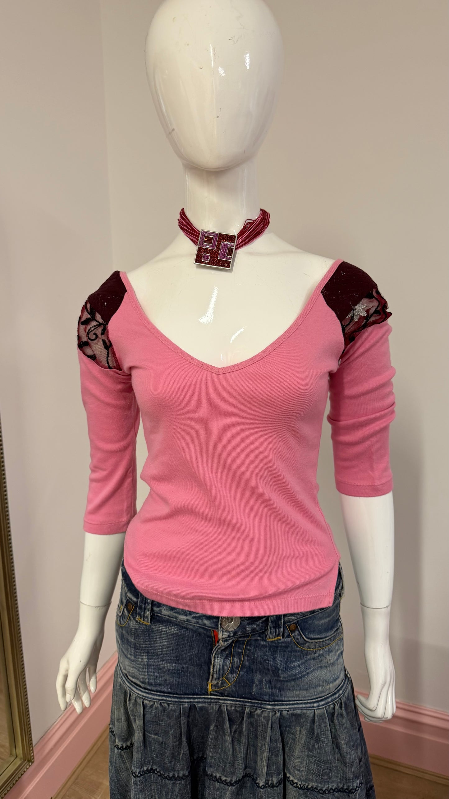 97 custo barcelona pink top